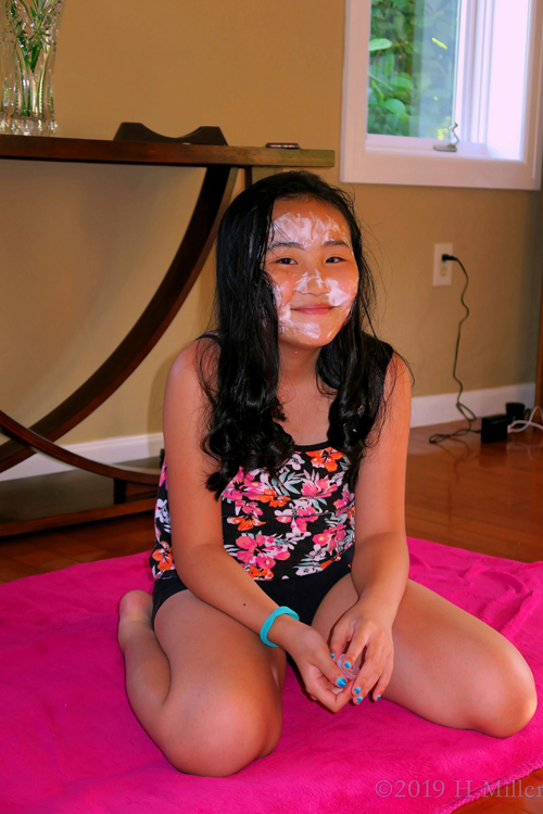 With Facial Mask On, She Smiles! With Facial Mask On, She Smiles!