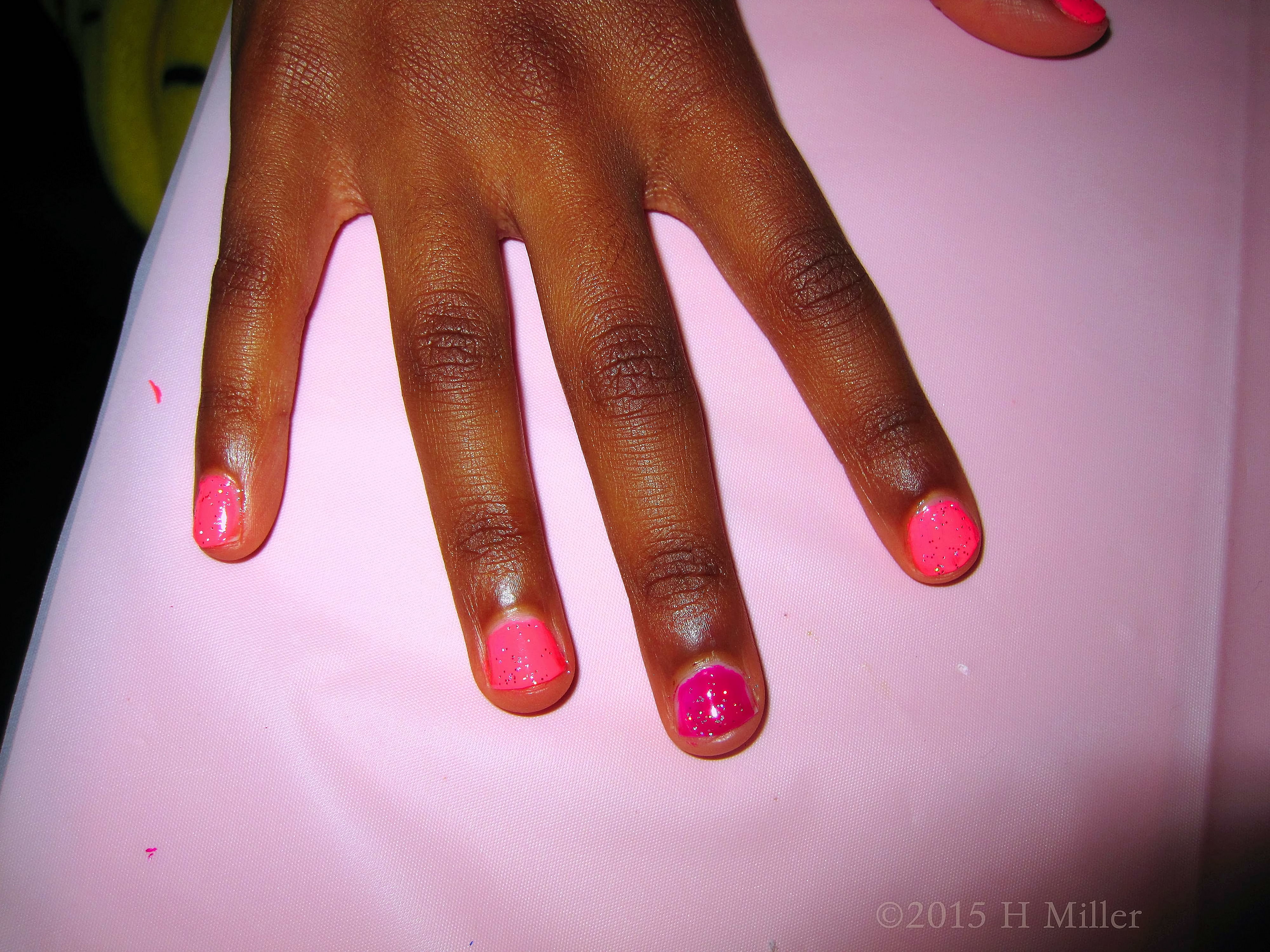 Pink Mani With A Darker Shade On One Nail Pink Mani With A Darker Shade On One Nail
