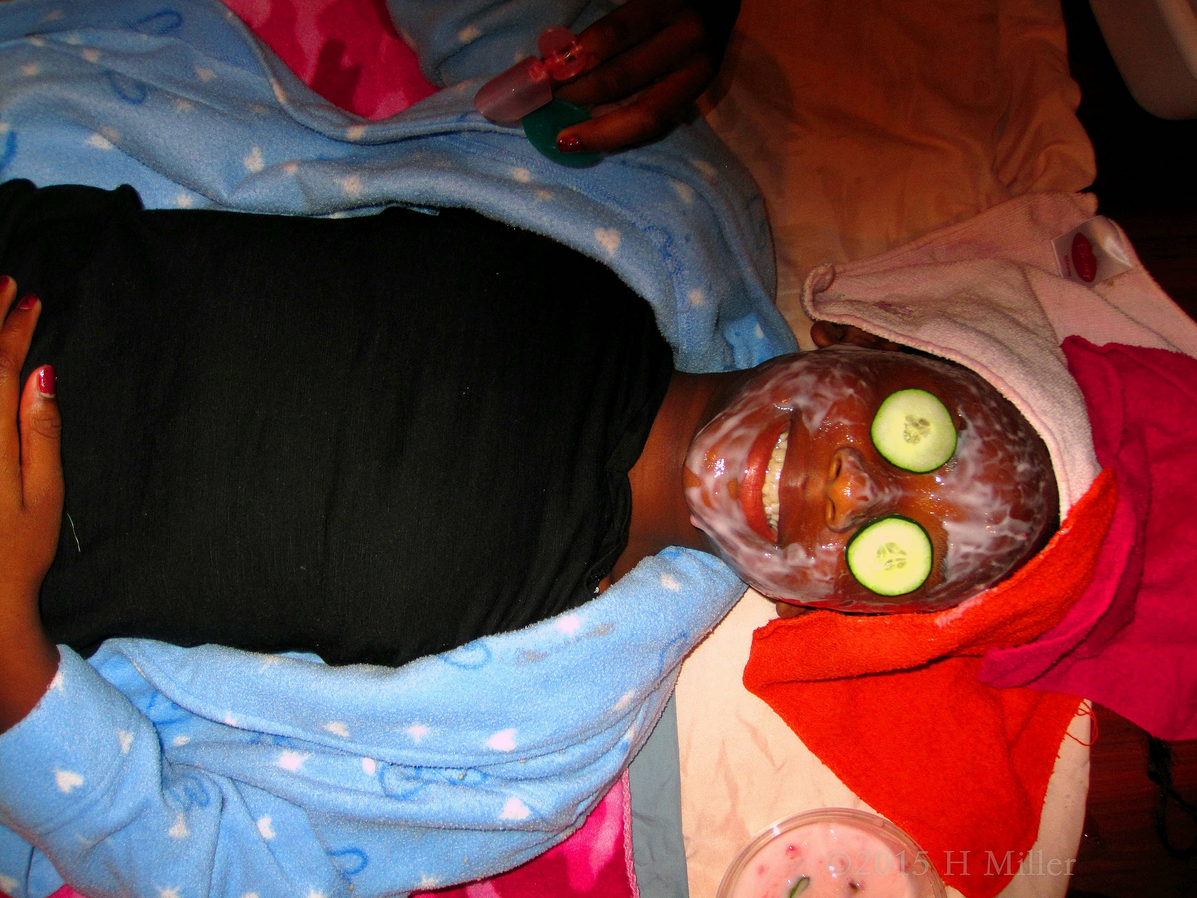 During The Facial, Hair Wrapped Up Carefully! During The Facial, Hair Wrapped Up Carefully!