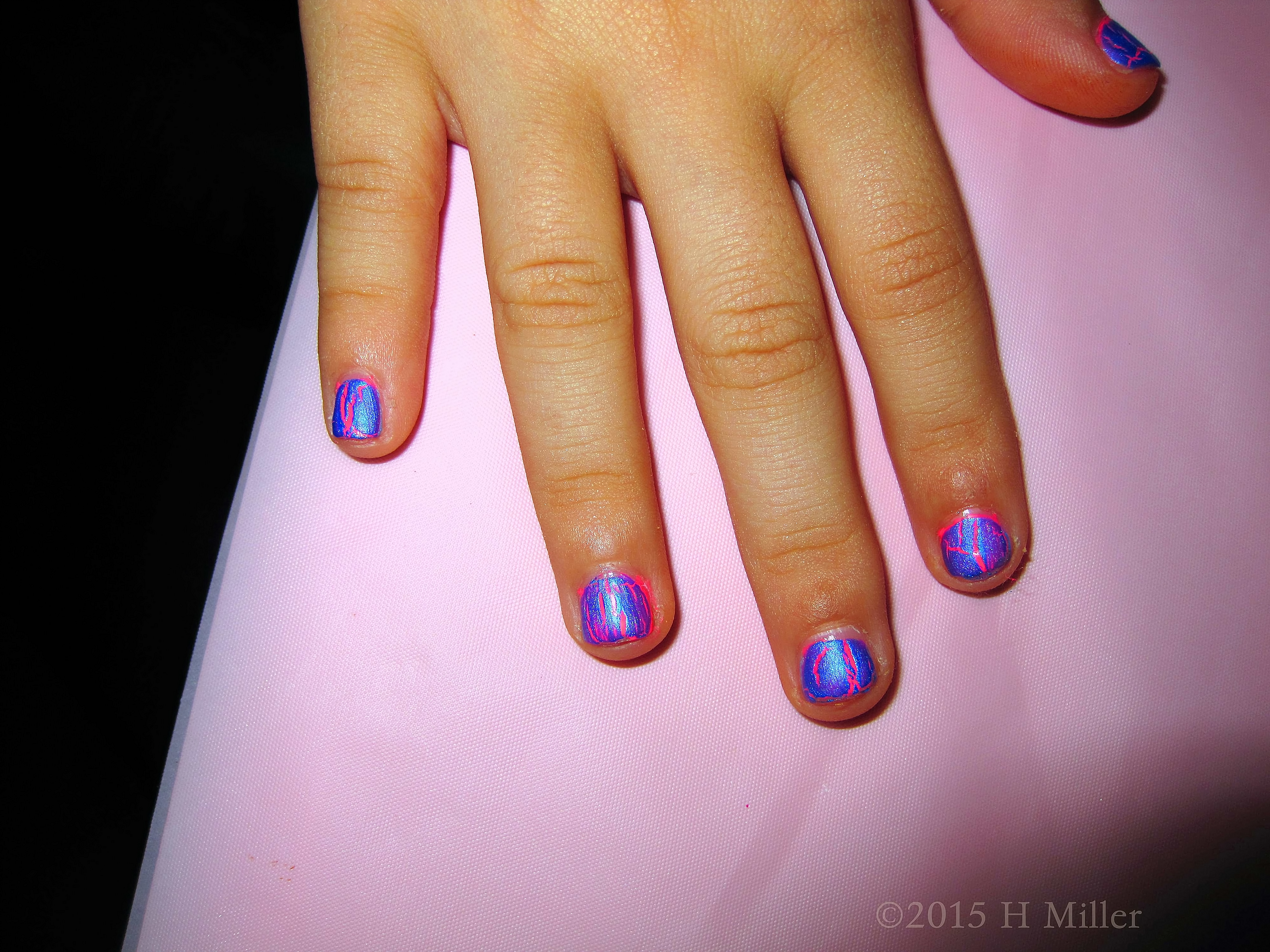 Hot Pink And Blue OPI Shatter Nail Polish. Hot Pink And Blue OPI Shatter Nail Polish.