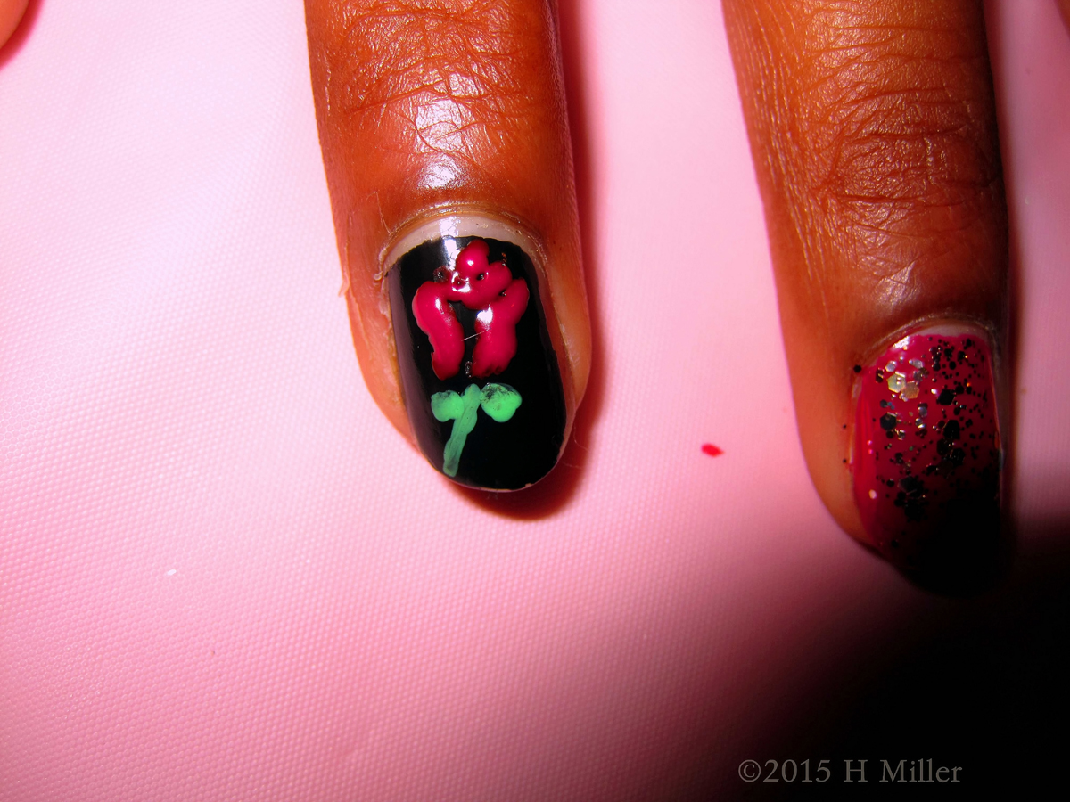 Rose Tween Nail Art!! 