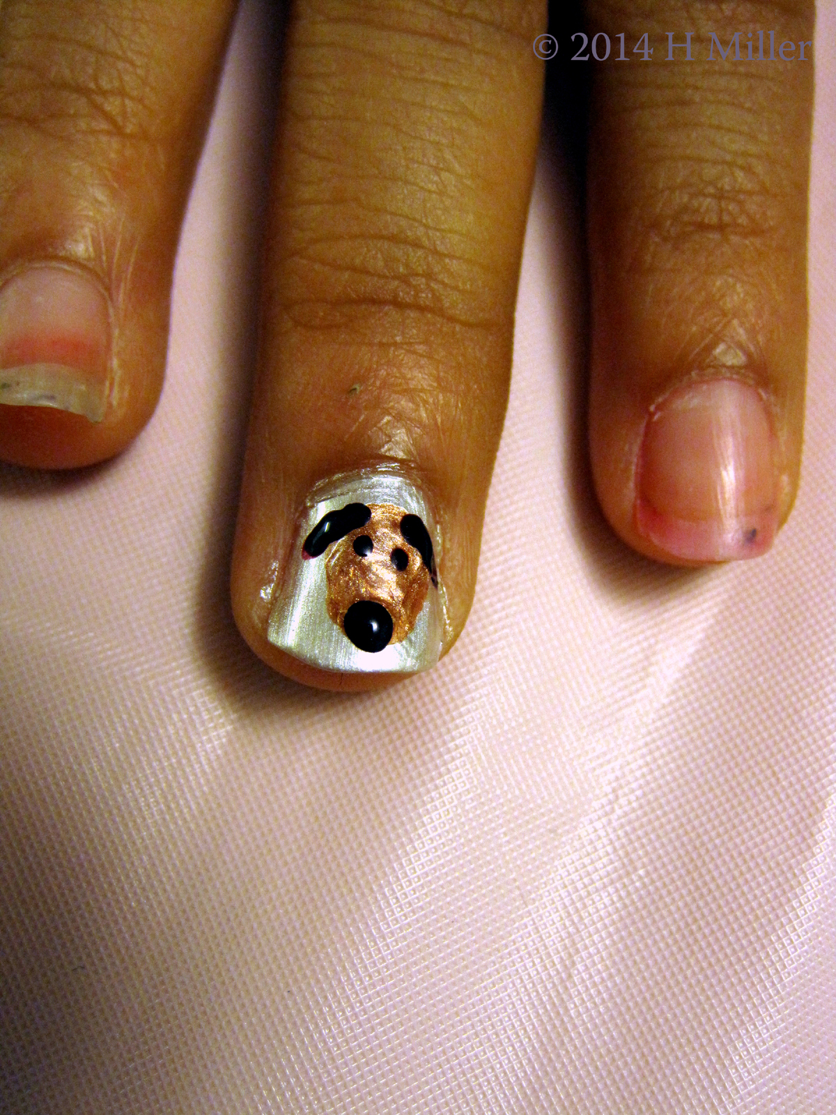 Cute Doggie Nail Art Closeup Cute Doggie Nail Art Closeup