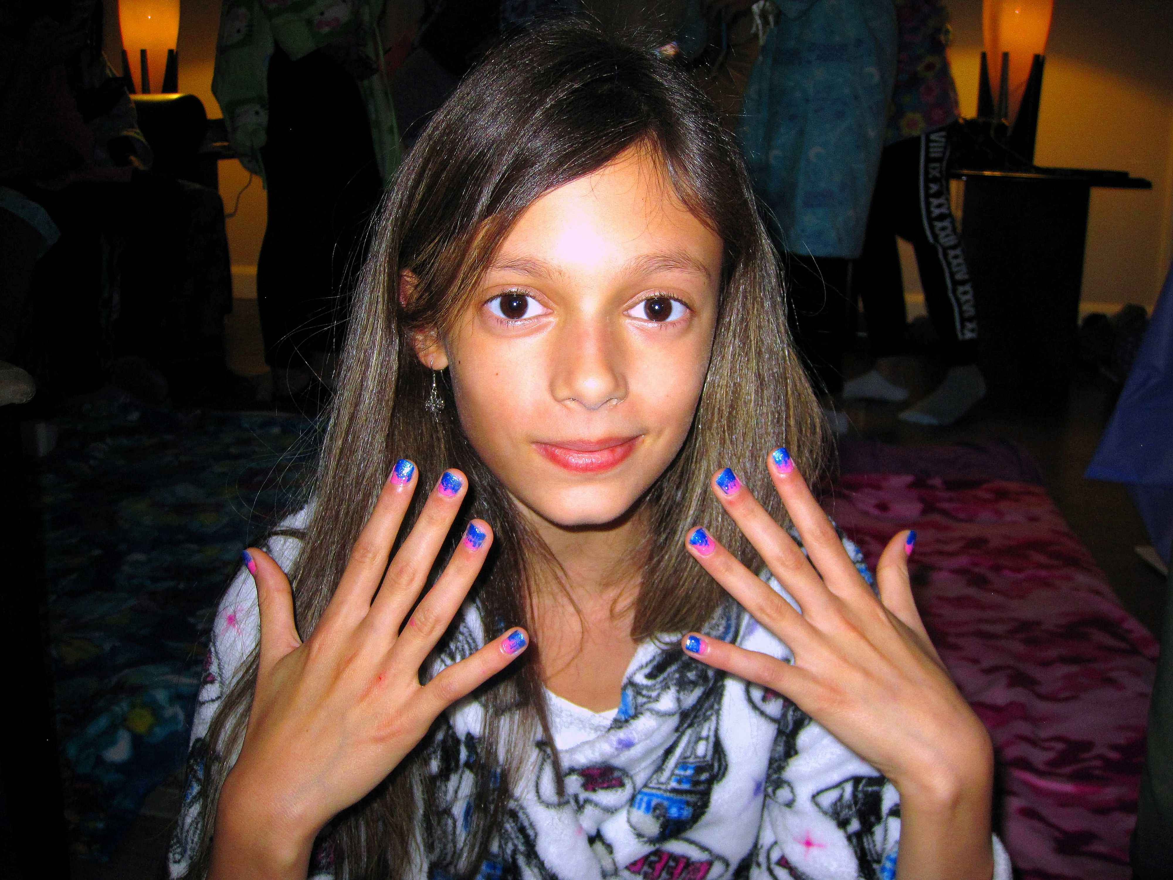 She Is Happy With Her New Girls Mini Manicure! She Is Happy With Her New Girls Mini Manicure!