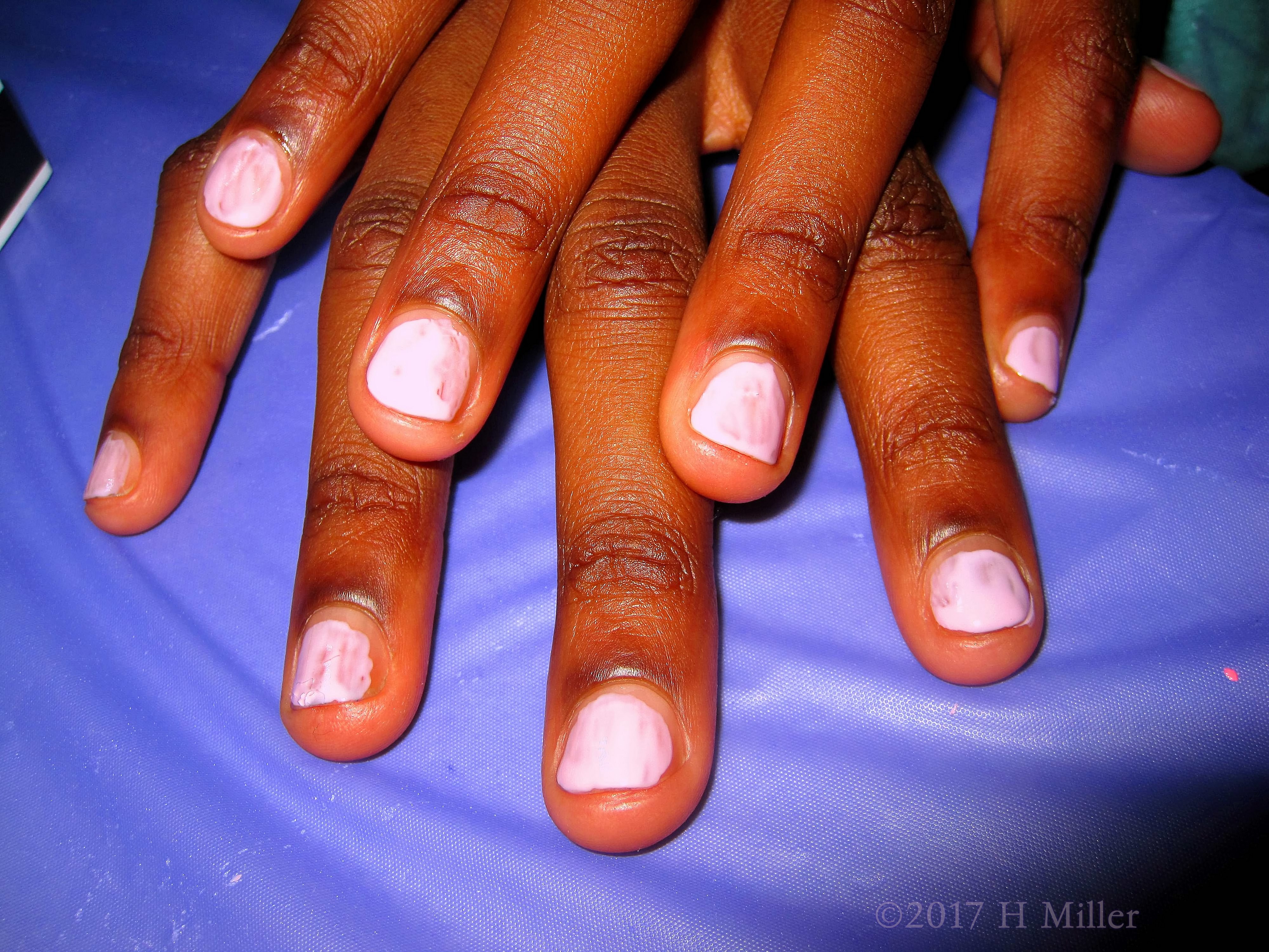 White Nail Polish For This Simple Kids Mini Mani. White Nail Polish For This Simple Kids Mini Mani.