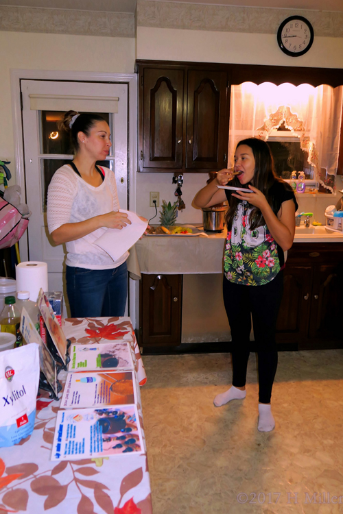 Chatting While Having Chocolate Fondue. Chatting While Having Chocolate Fondue.