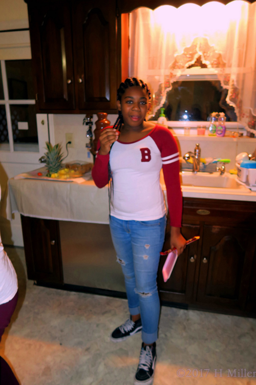 She Is Ready To Get Started With Her Spa Treatments. She Is Ready To Get Started With Her Spa Treatments.