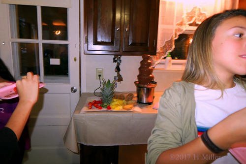 The Chocolate Fountain Is Still Going At The Spa For Girls!