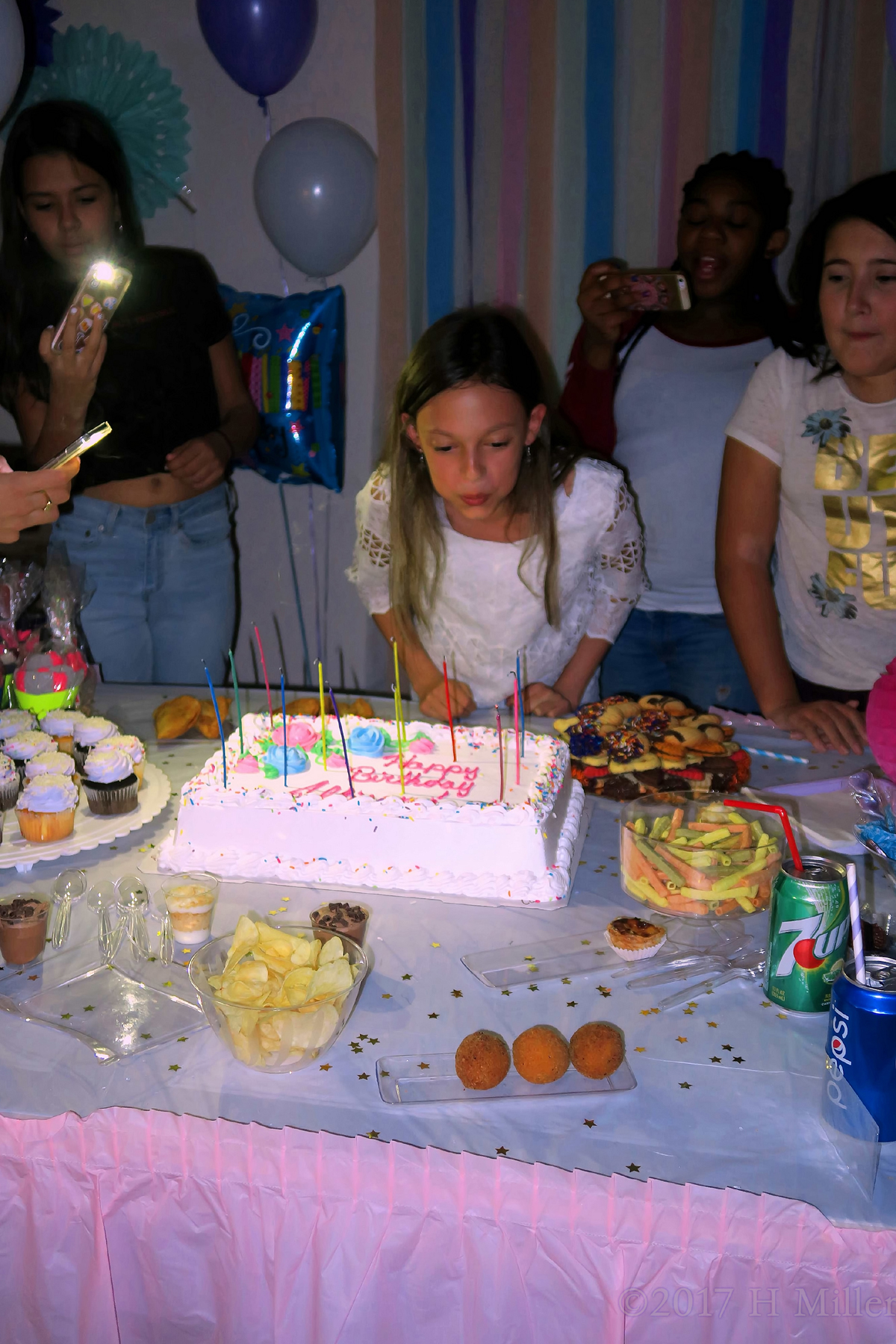 Allison Is Finished Blowing Out The Candles On Her Birthday Cake! 