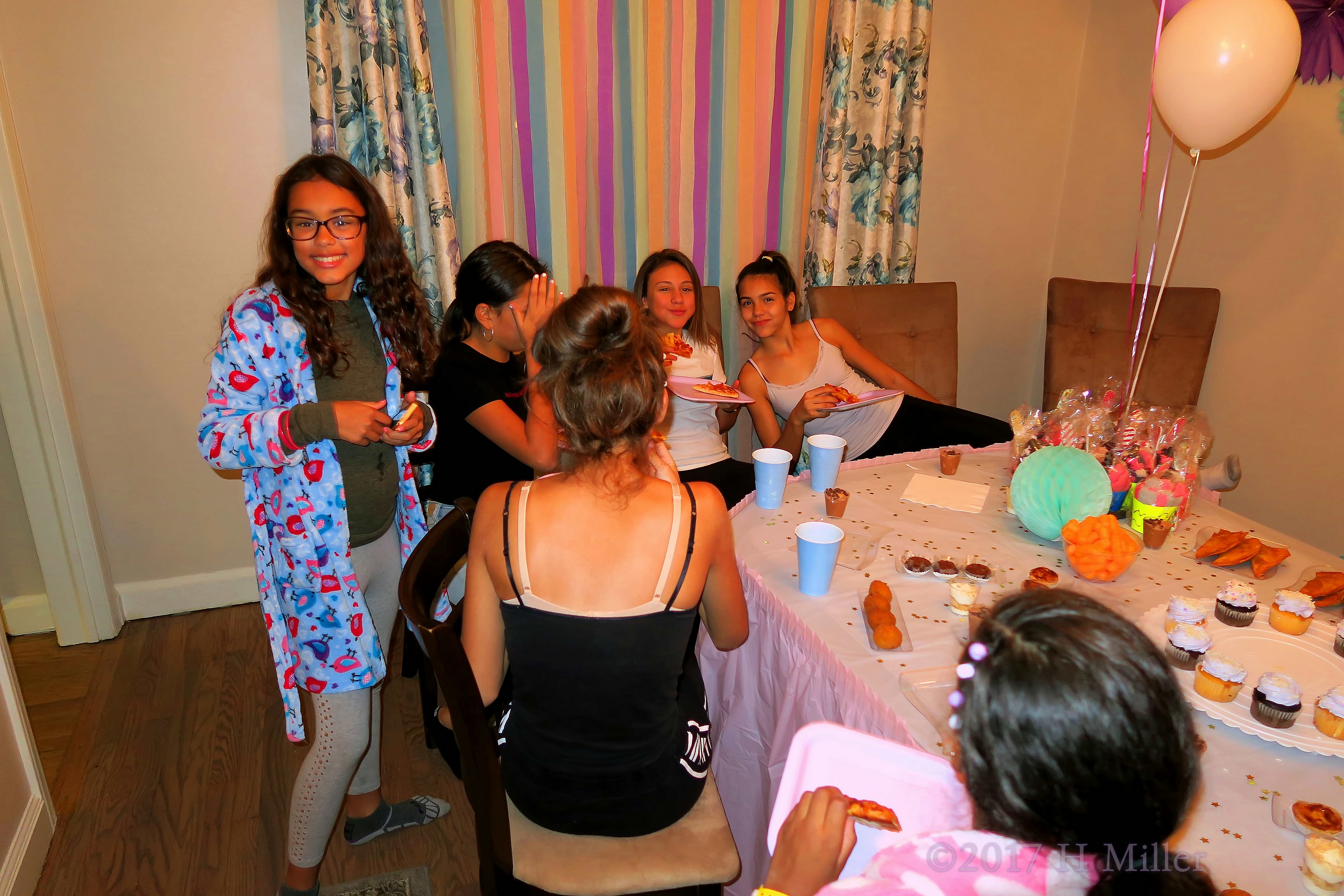 Everyone Is Having Pizza And Goodies At The Spa. Everyone Is Having Pizza And Goodies At The Spa.