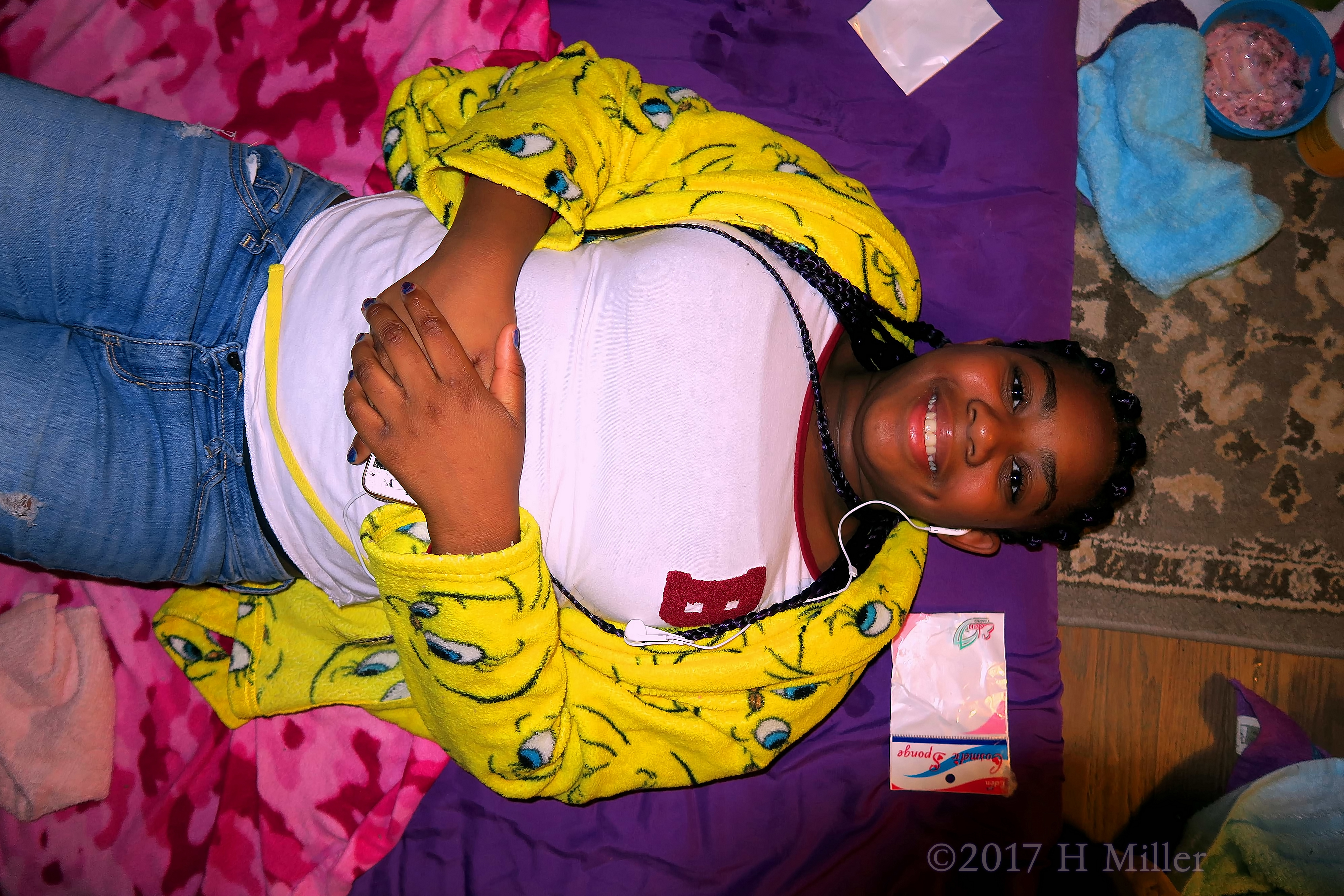 Happy And Relaxed Before Girls Facials. Happy And Relaxed Before Girls Facials.