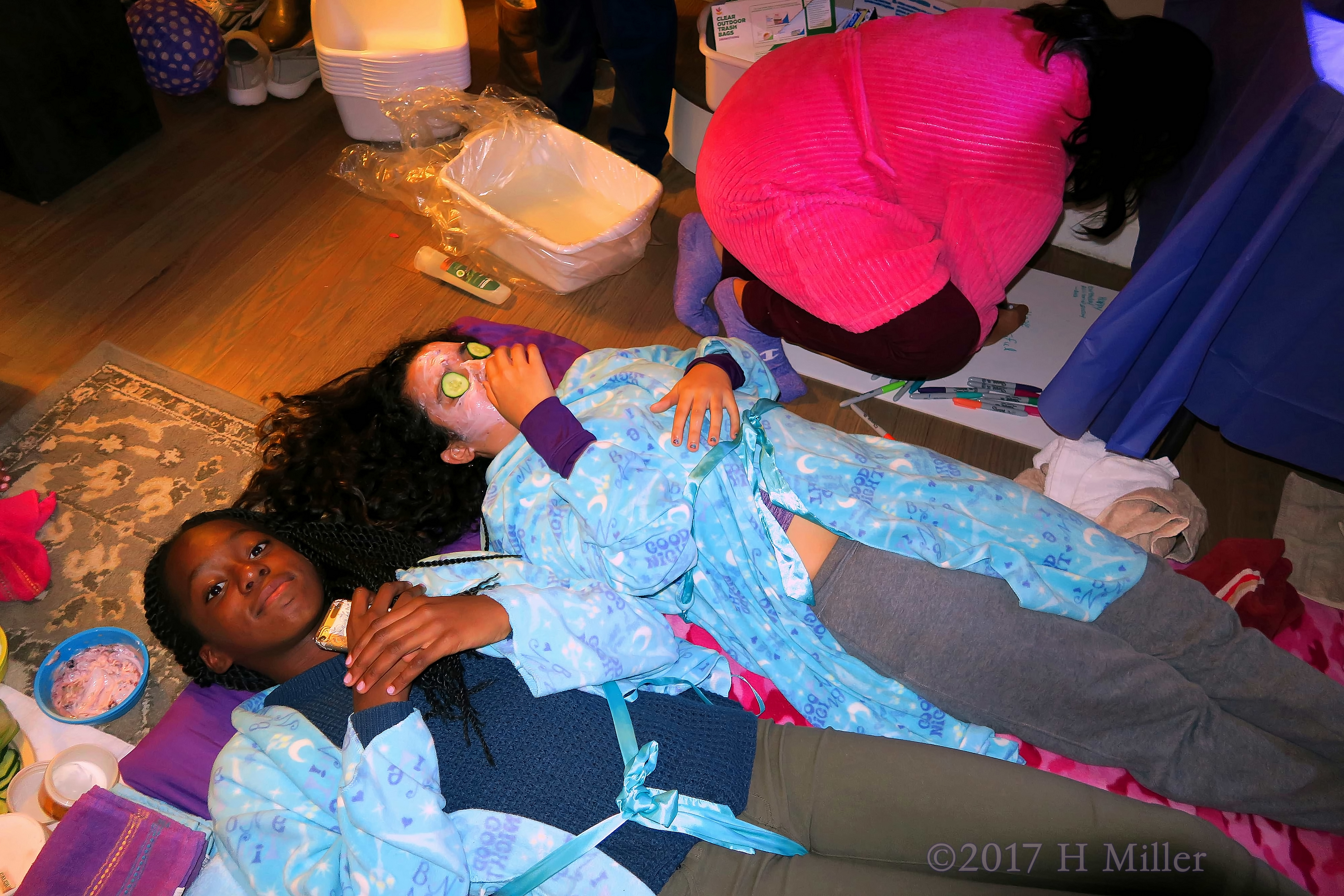 Side By Side With Her Friend During Facials For Girls Side By Side With Her Friend During Facials For Girls