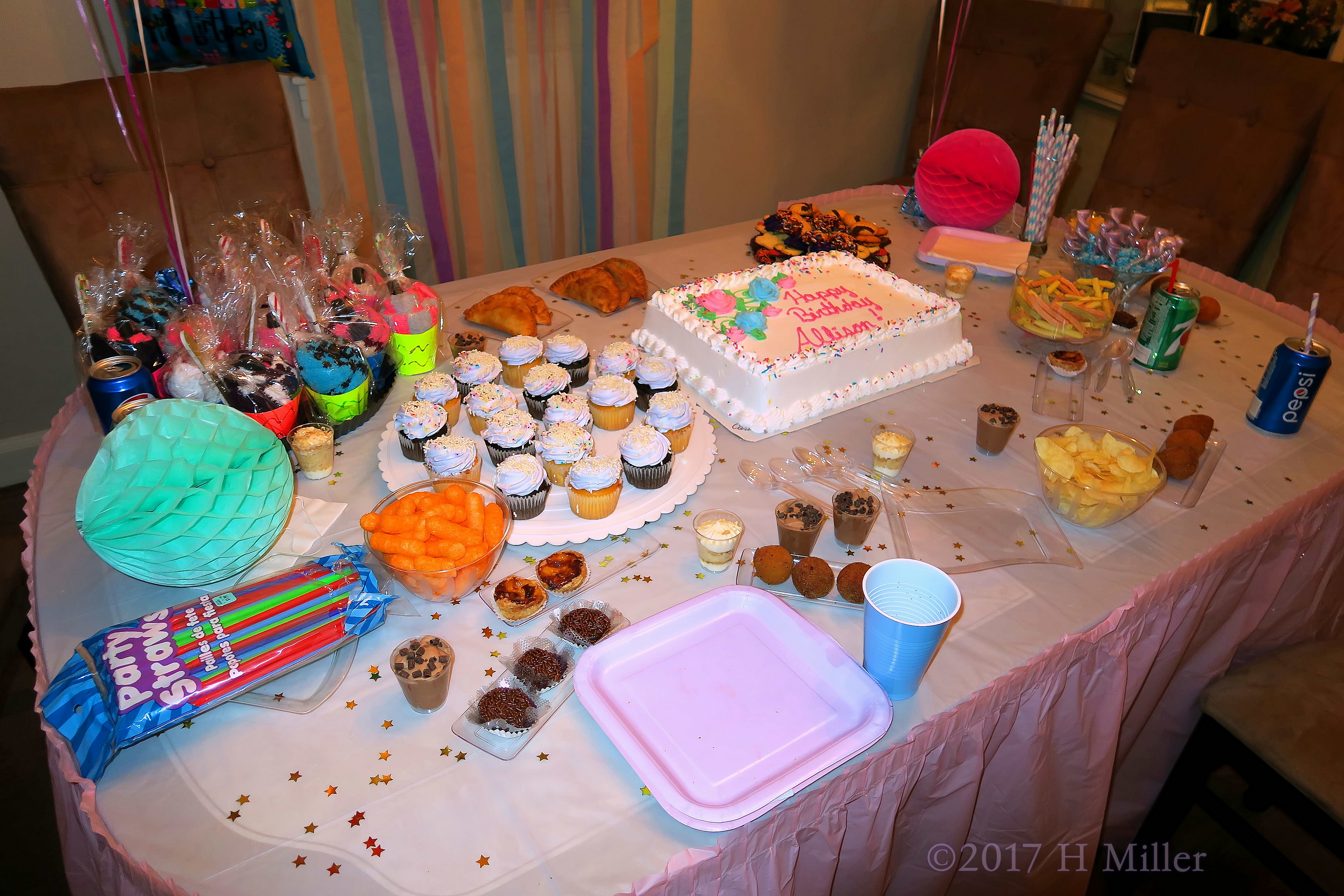 The Cake And Treats Table. 