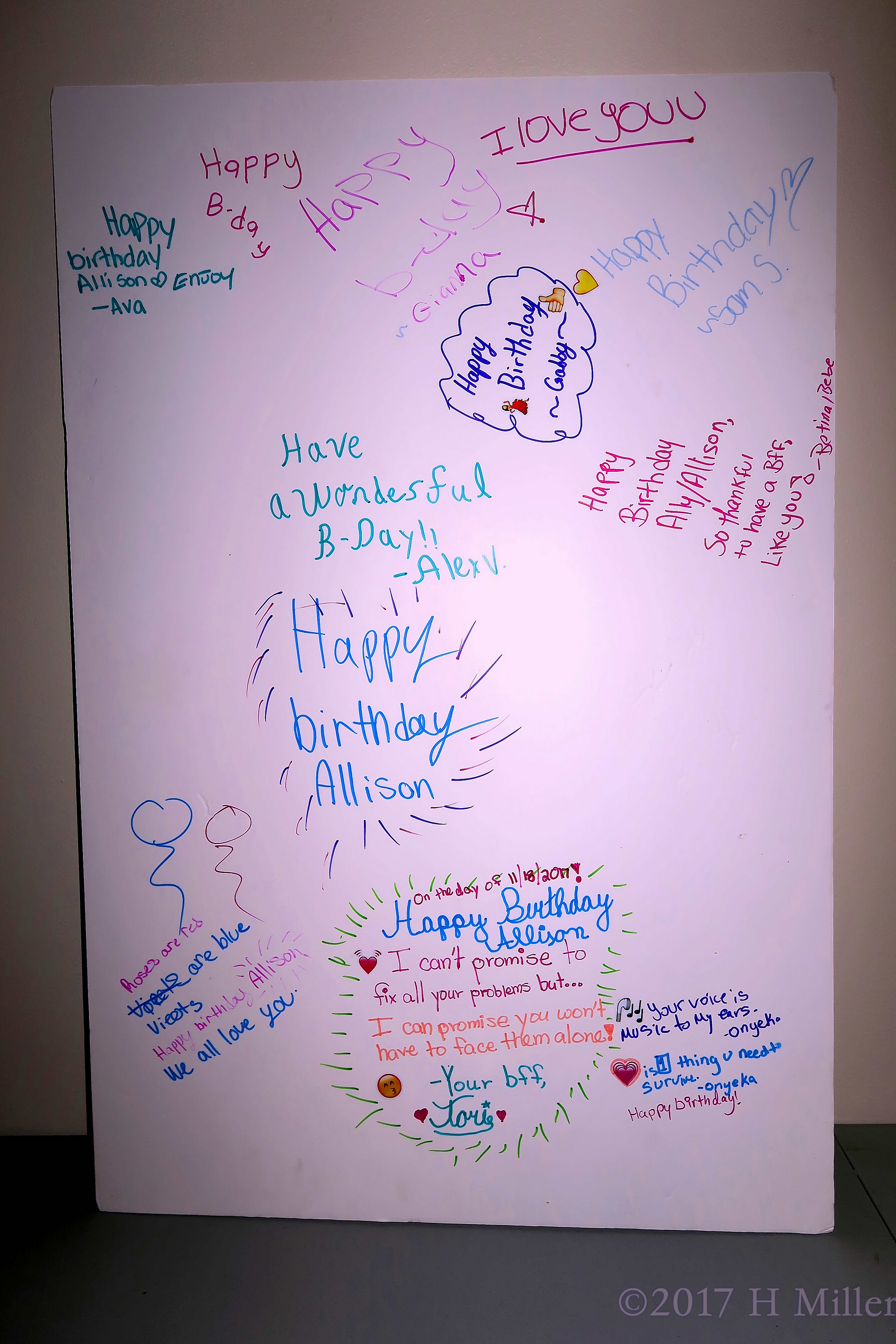 What An Awesome Kids Spa Birthday Card Allison's Friends Designed For Her! 