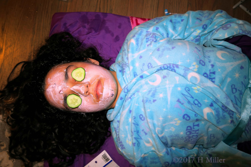 Blissful Relaxation During Kids Facials!