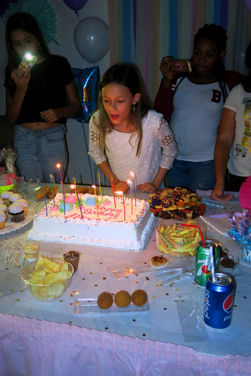 Blowing Out The Candles On Her Cake!