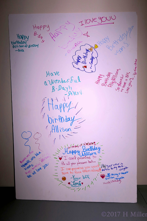 What An Awesome Kids Spa Birthday Card Allison's Friends Designed For Her!