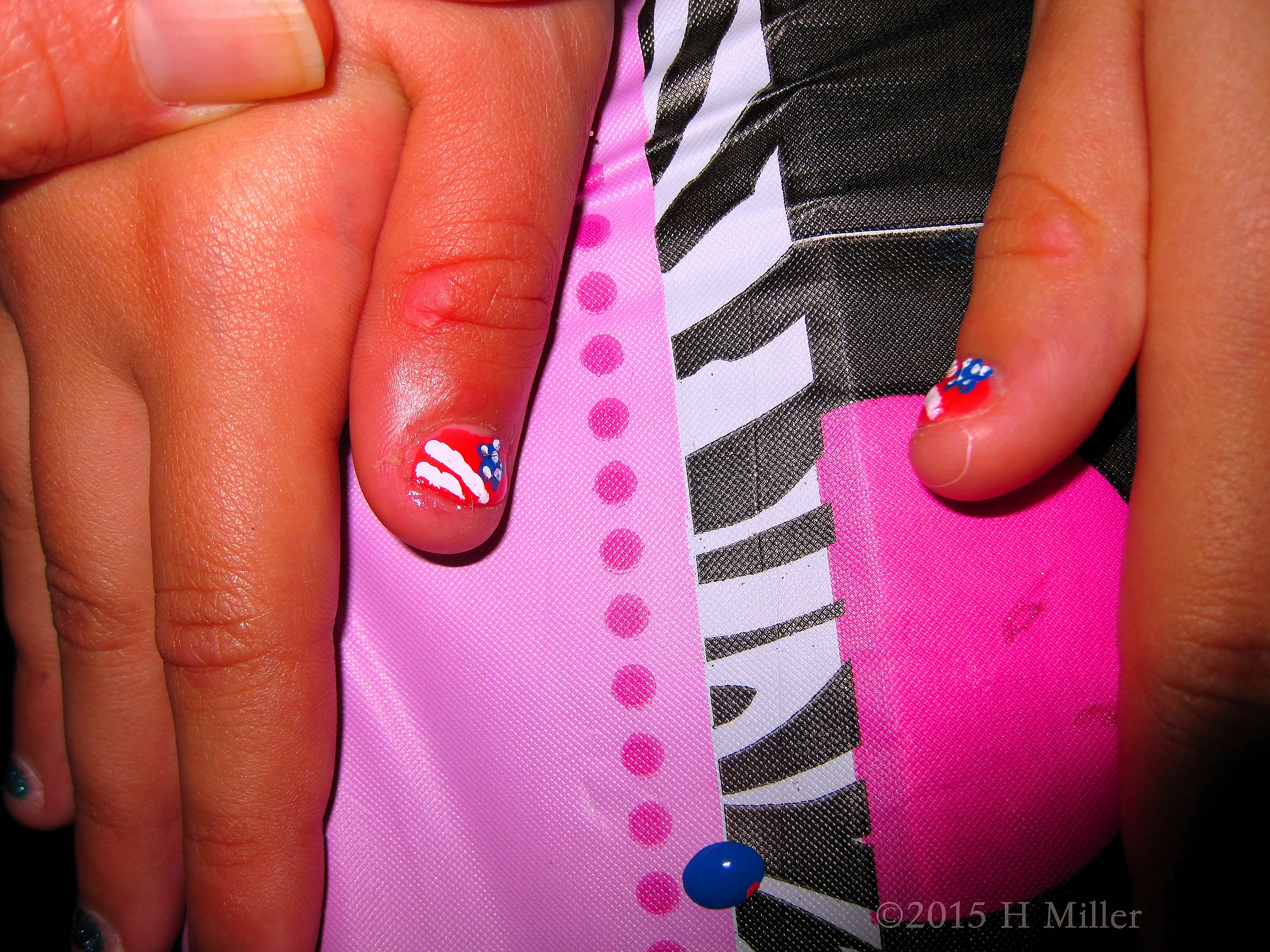 American Flags Kids Nail Art! 