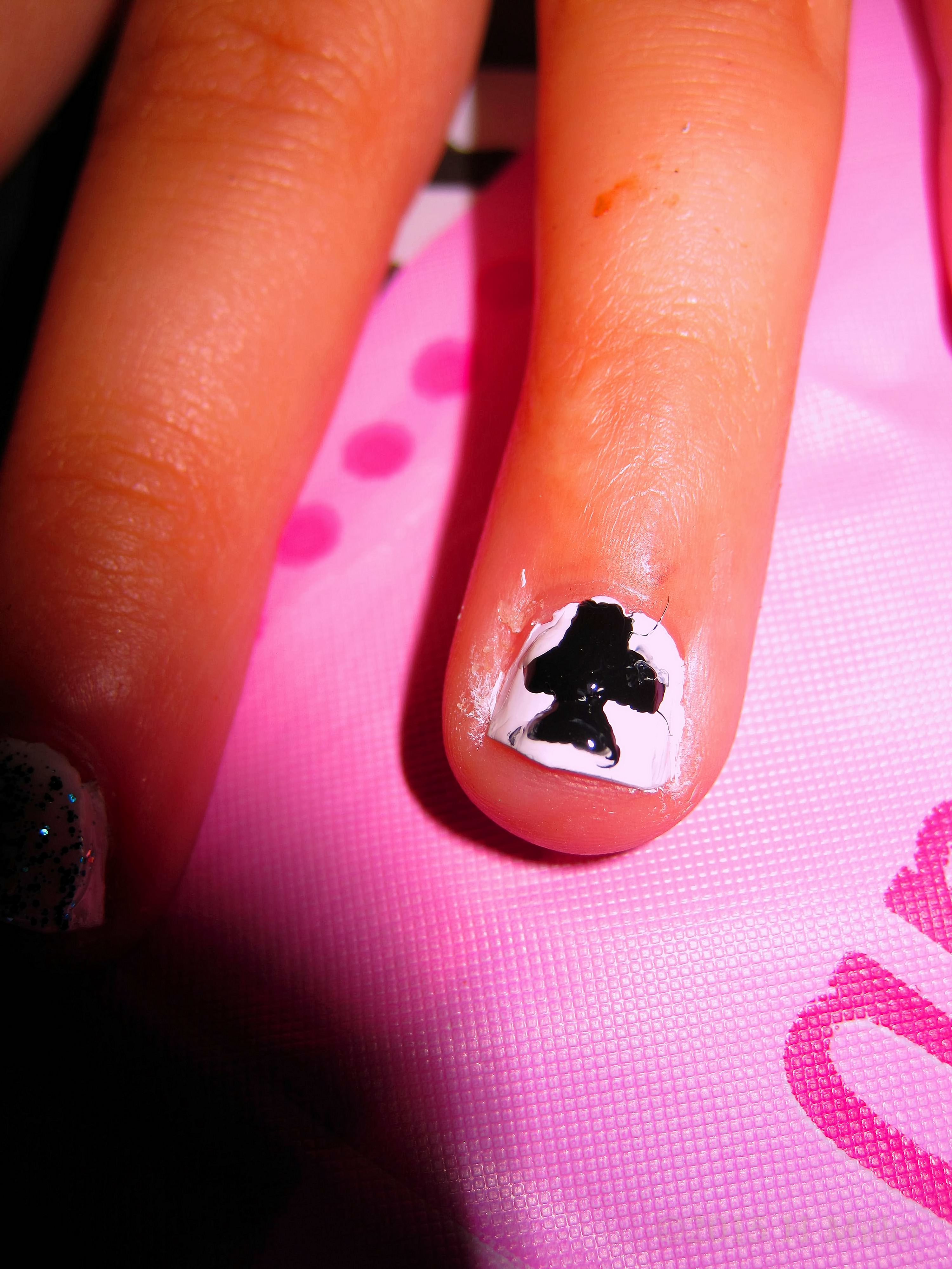 Spade Kids Nail Art Graphic Close Up. Spade Kids Nail Art Graphic Close Up.