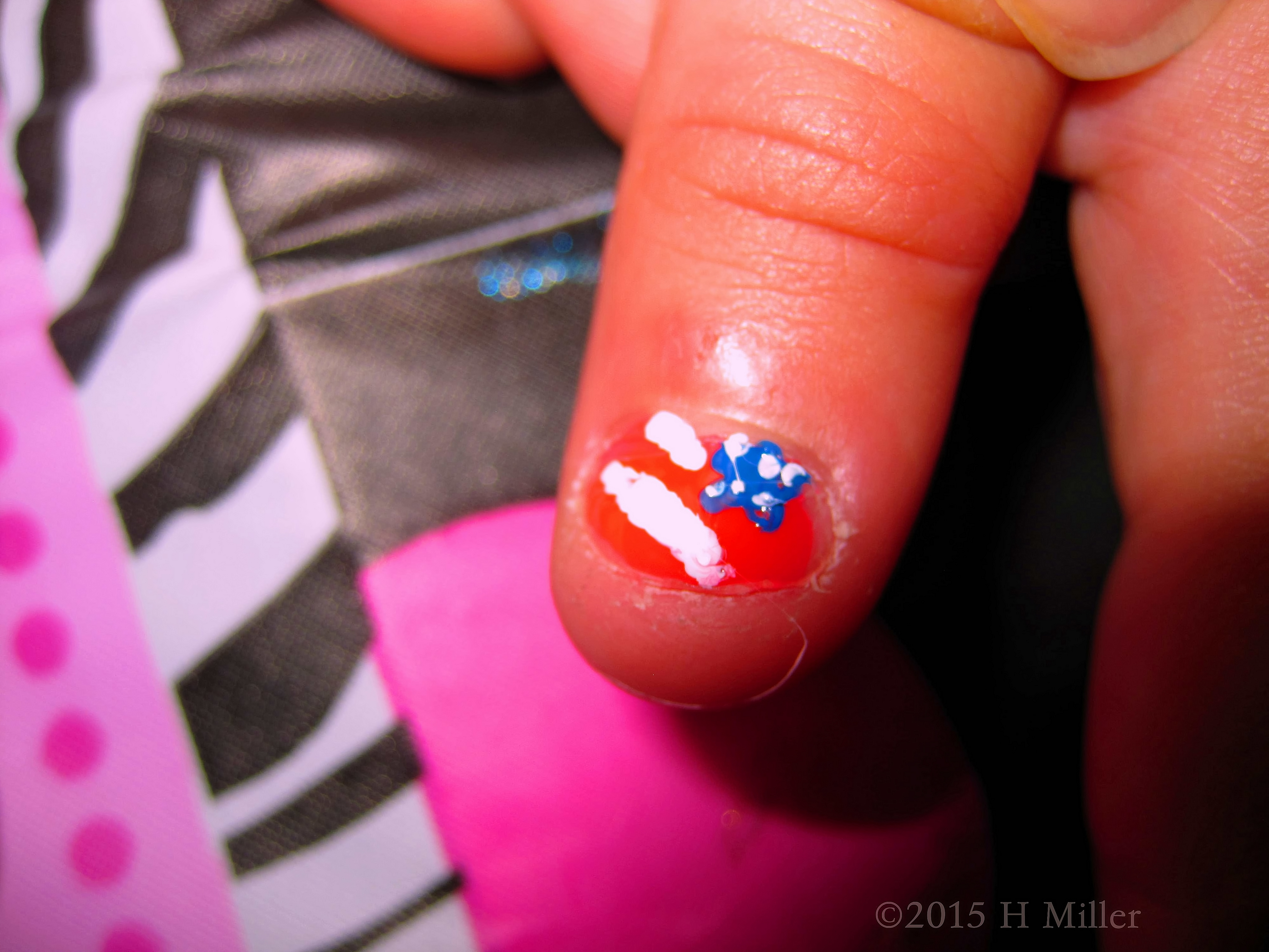 Super Close Up Of American Flag Nail Art. Super Close Up Of American Flag Nail Art.