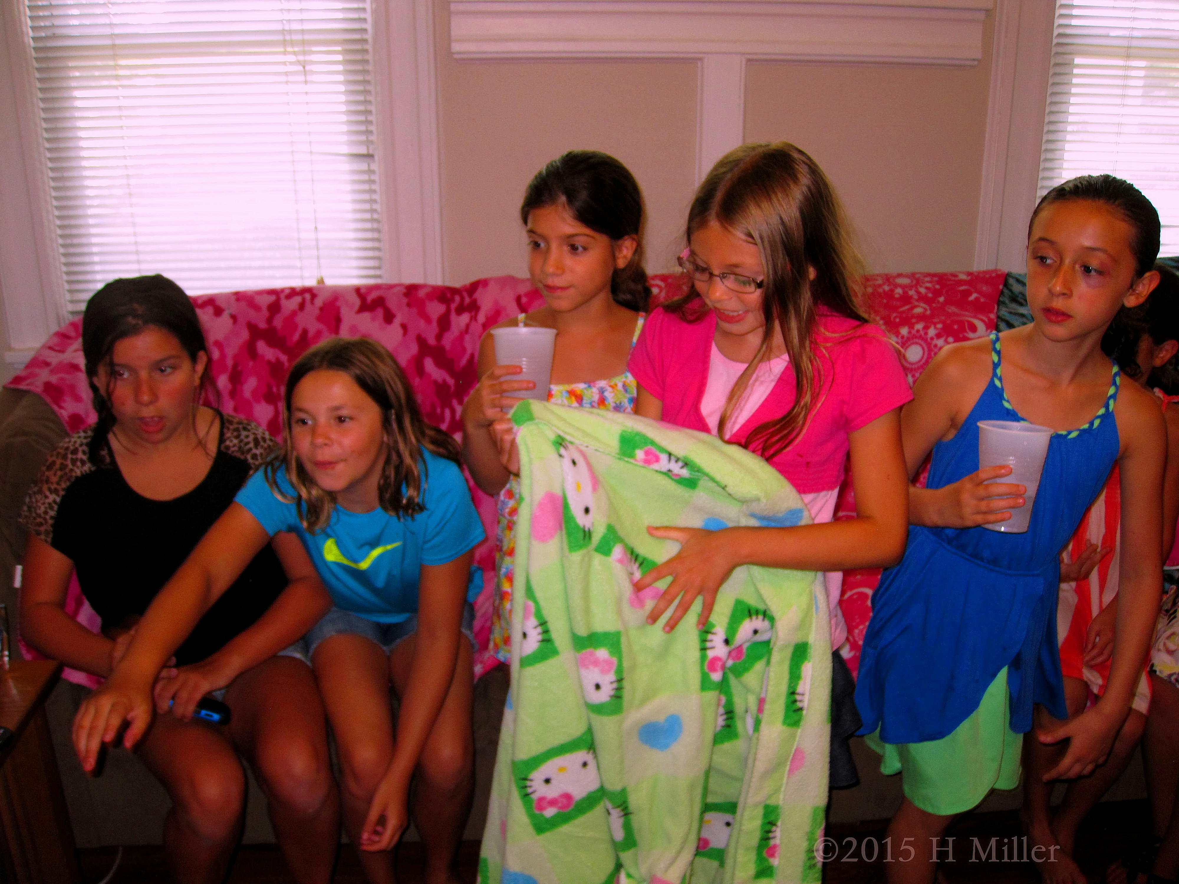 The Birthday Girl Choosing A Spa Robe. The Birthday Girl Choosing A Spa Robe.