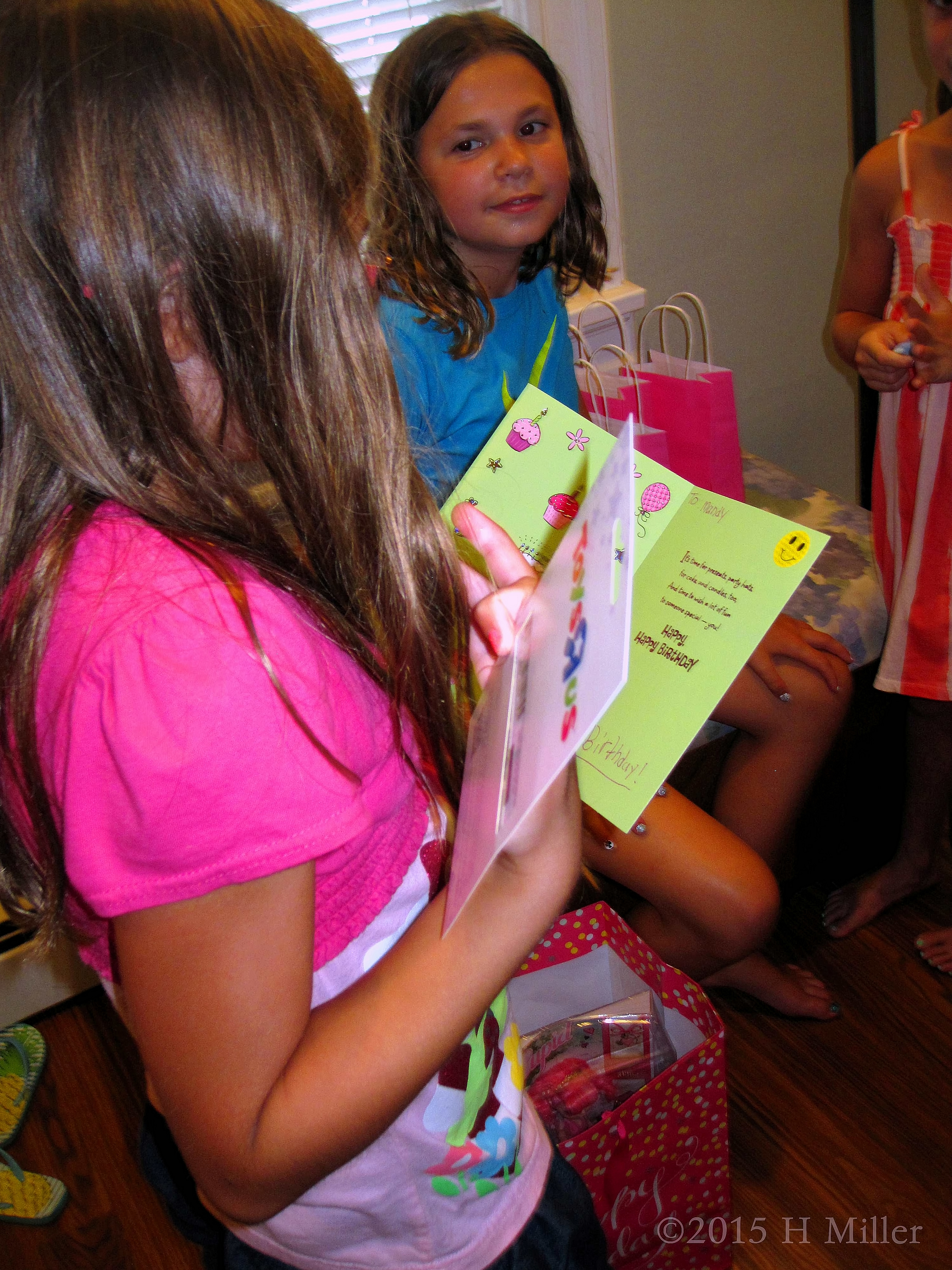 Amanda Reading A Birthday Card. Amanda Reading A Birthday Card.