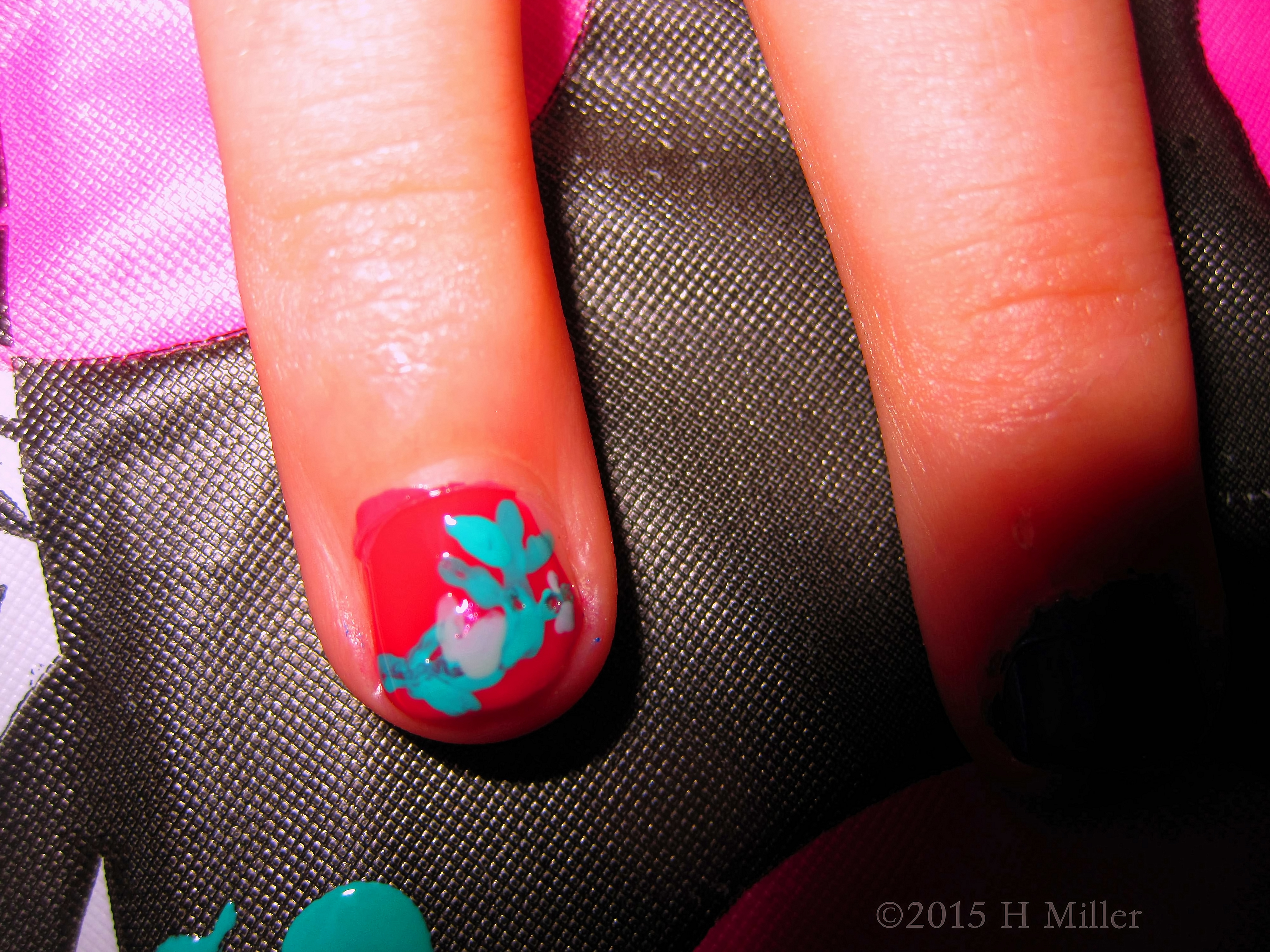 Flowers On A Vine Kids Nail Art. Flowers On A Vine Kids Nail Art.