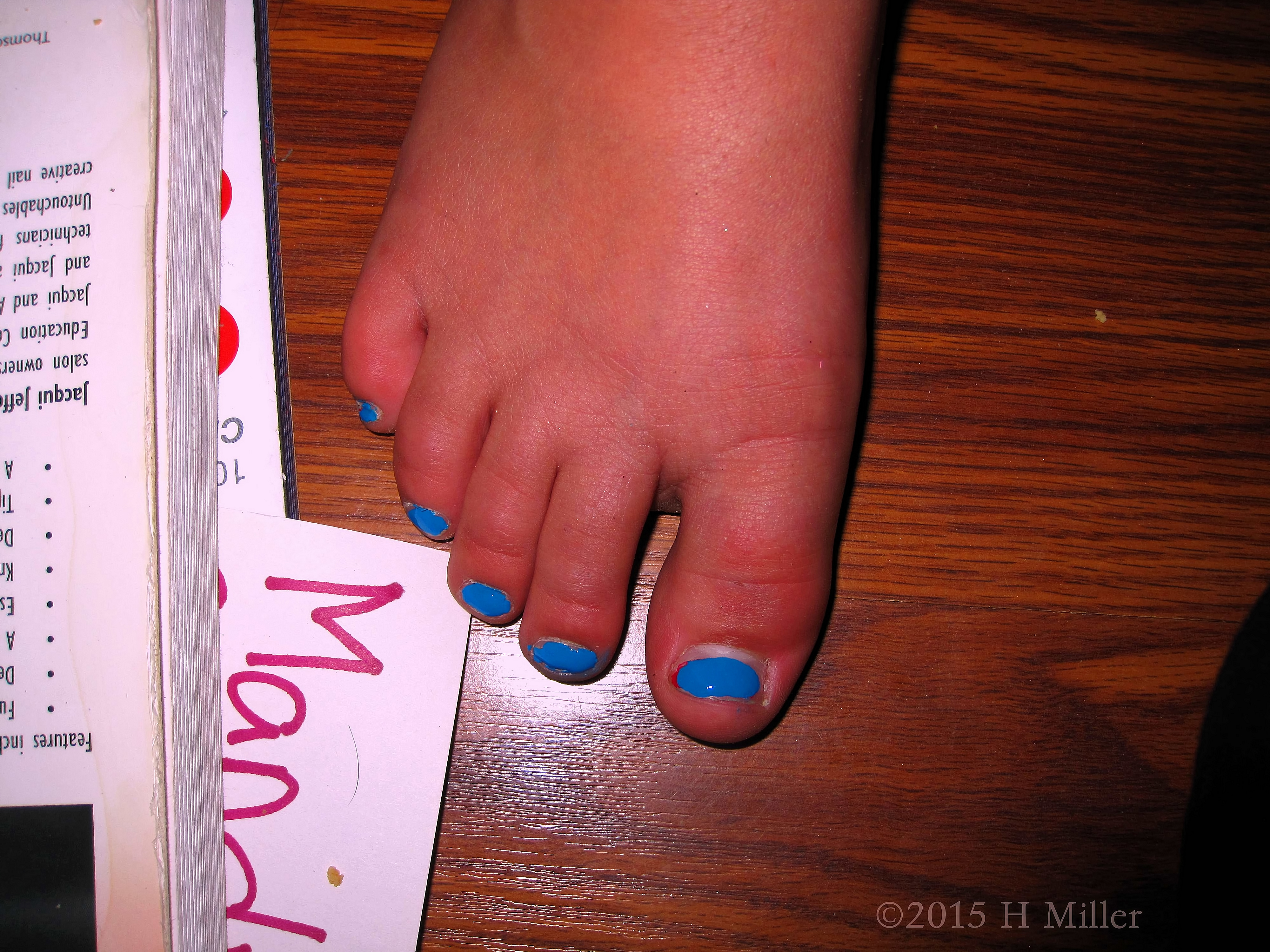 Sky Blue Kids Nail Art.Pedicure. Sky Blue Kids Nail Art.Pedicure.
