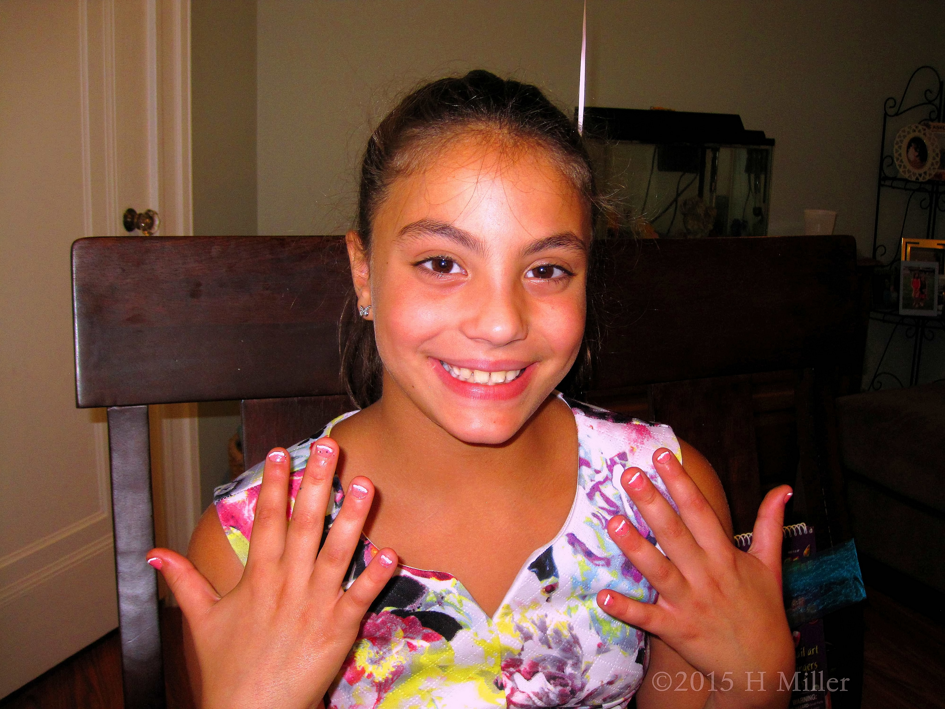 Spa Birthday Party Nail Art! Cool French Mani. Spa Birthday Party Nail Art! Cool French Mani.