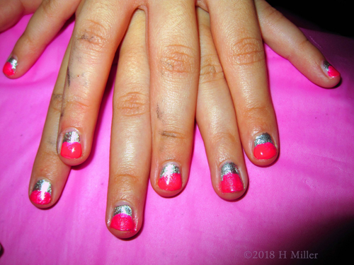 Combined Glittery And Glossy Kids Mani Combined Glittery And Glossy Kids Mani