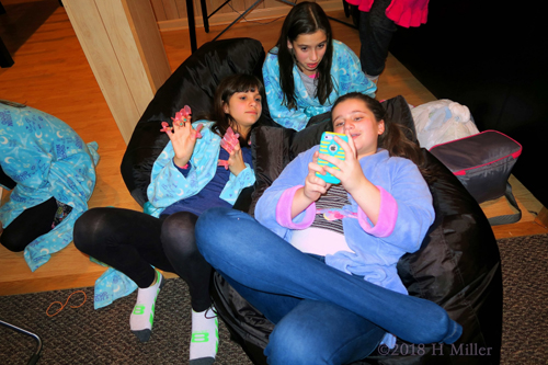 The Girls Having A Fun Time Together At Amanda's Spa Birthday Party! The Girls Having A Fun Time Together At Amanda's Spa Birthday Party!