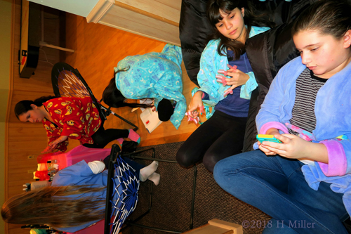 While The Two Are Done With Their Kids Mani The Other Two Enjoy Their Kids Manicure Activity!