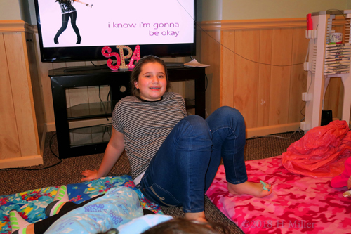 Birthday Girl Chilling After The Kids Pedicure Session! Birthday Girl Chilling After The Kids Pedicure Session!