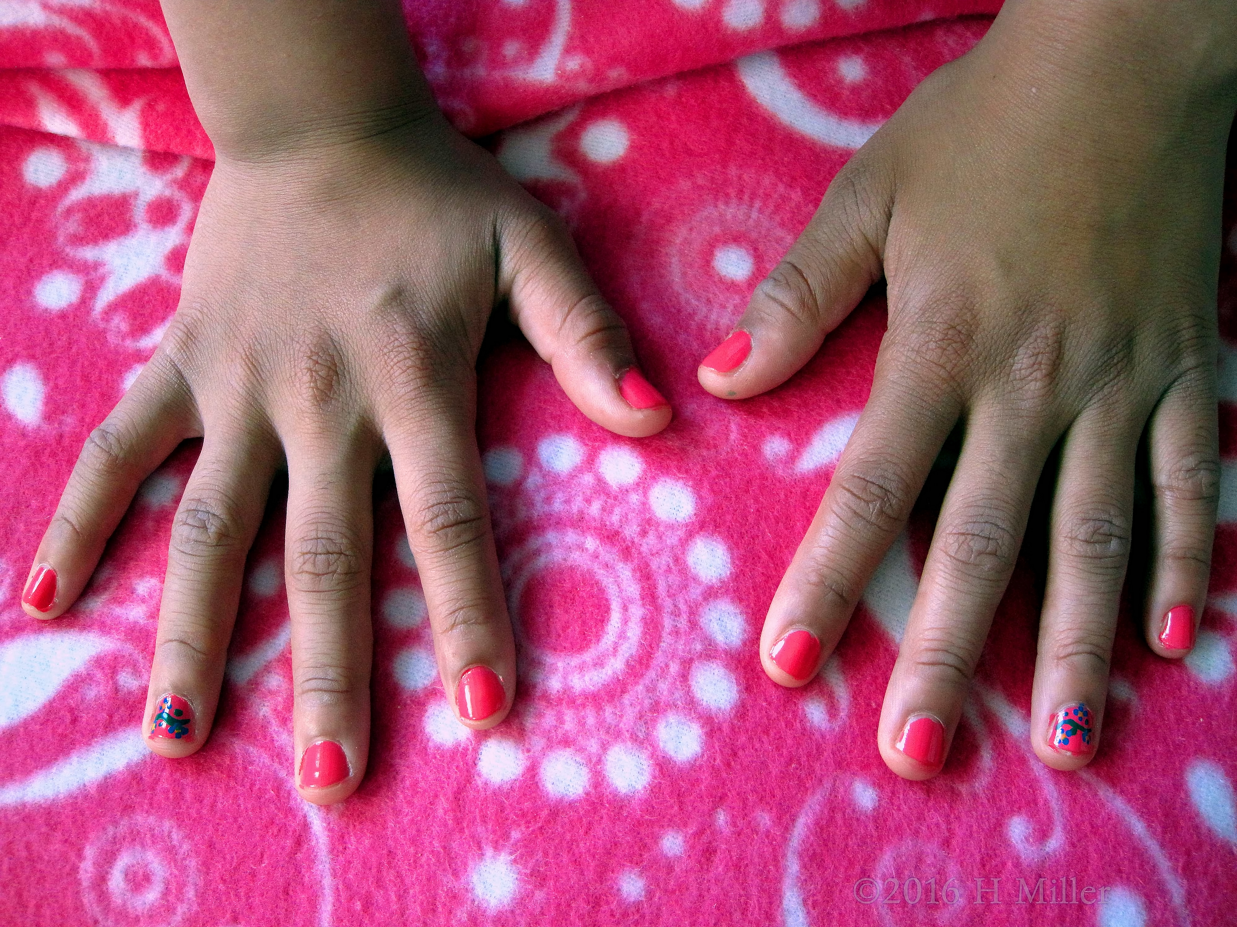 Cute Floral Pink Mini Mani Cute Floral Pink Mini Mani