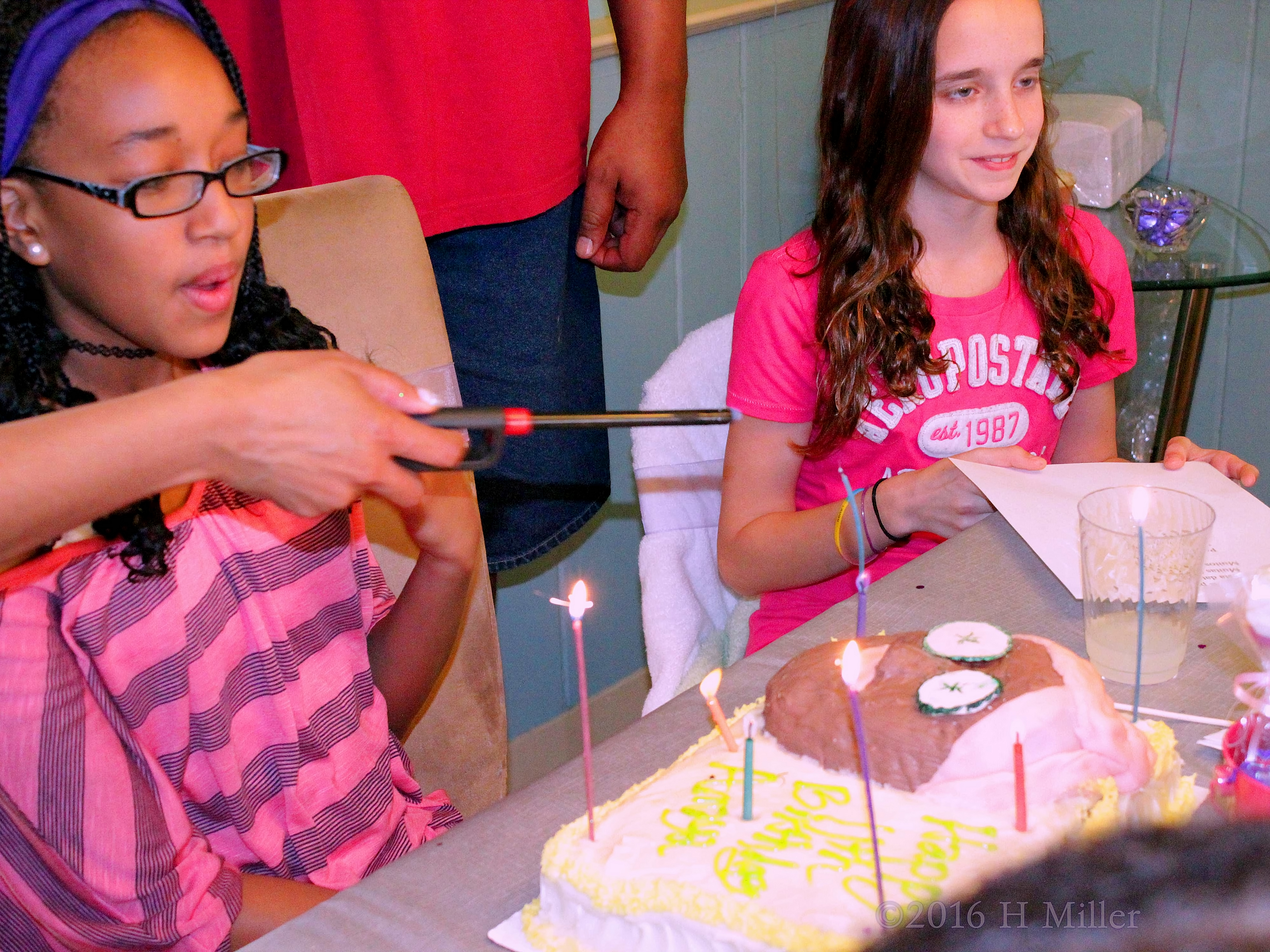 Lighting The Candles On This Cool Kids Spa Cake Lighting The Candles On This Cool Kids Spa Cake