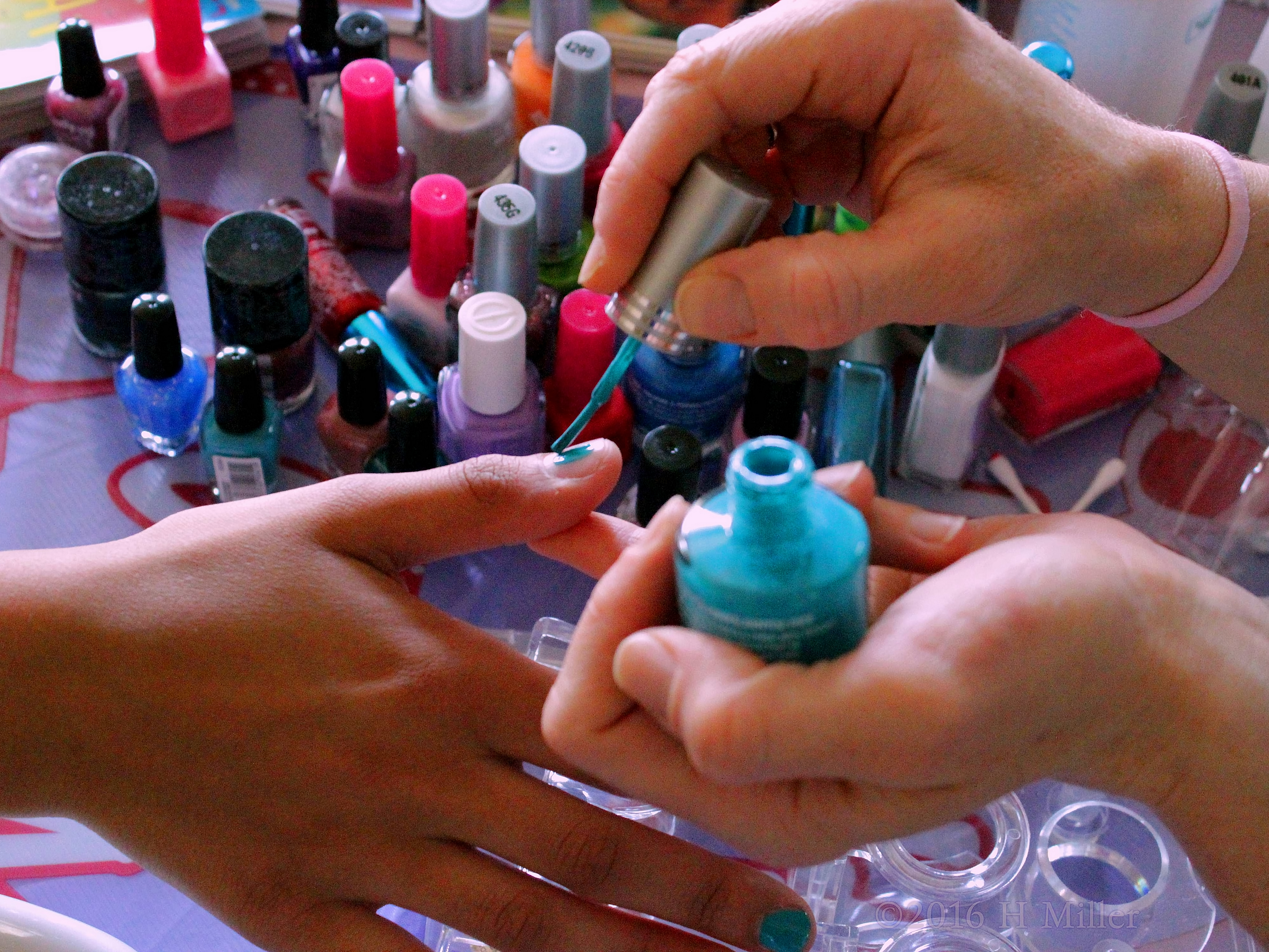 She Picked A Great Color Of Polish For Her Mini Mani! She Picked A Great Color Of Polish For Her Mini Mani!