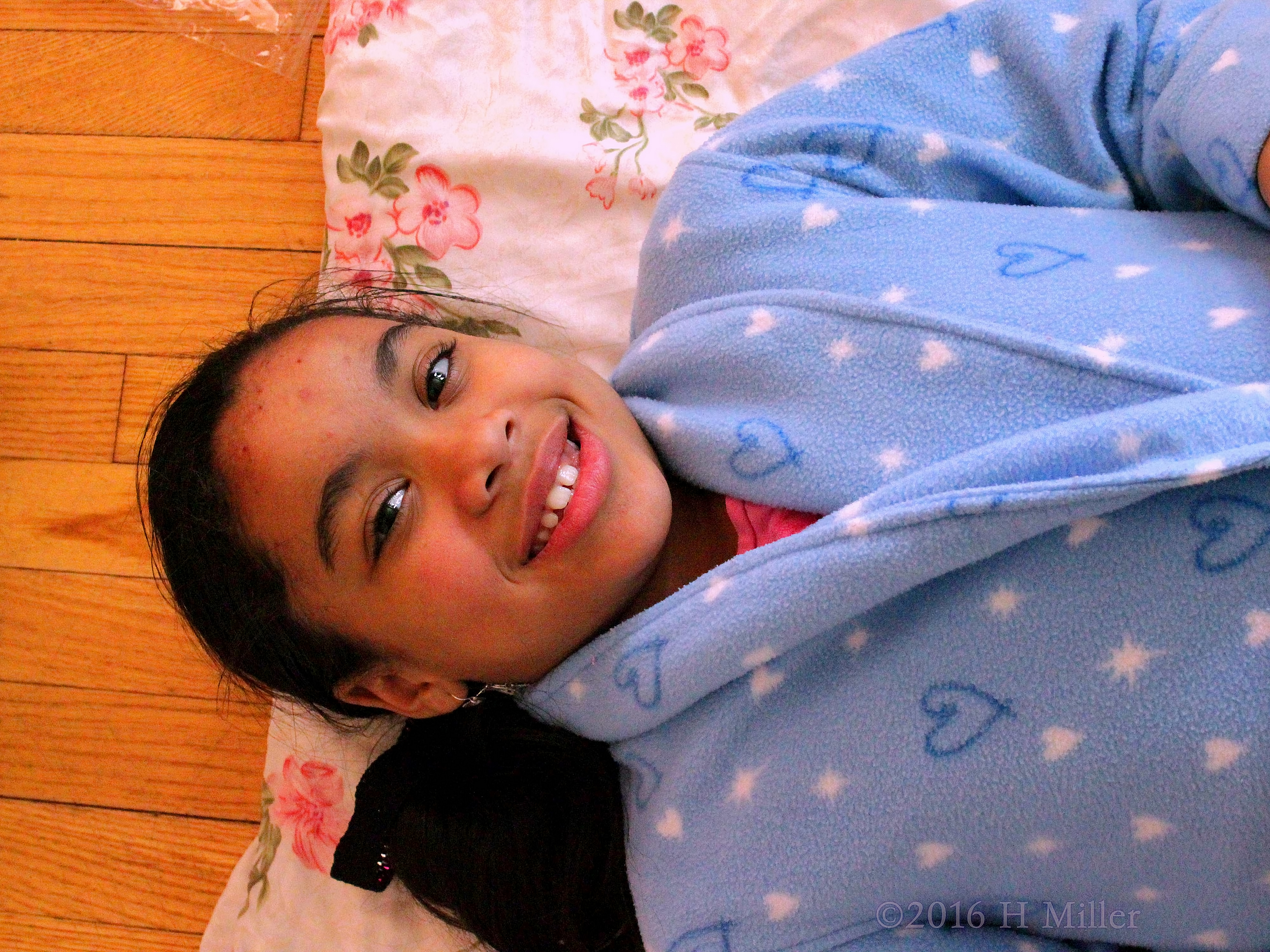 Smiling And Ready For Her Kids Spa Treatment Smiling And Ready For Her Kids Spa Treatment