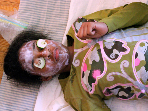 Relaxing With Her Vanilla Yogurt Home Kids Spa Facial Relaxing With Her Vanilla Yogurt Home Kids Spa Facial