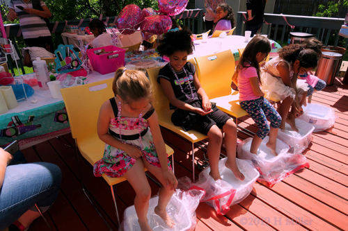 Amiya And Friends Dropping Salt Into And Enjoying Their Mini Pedis! Amiya And Friends Dropping Salt Into And Enjoying Their Mini Pedis!