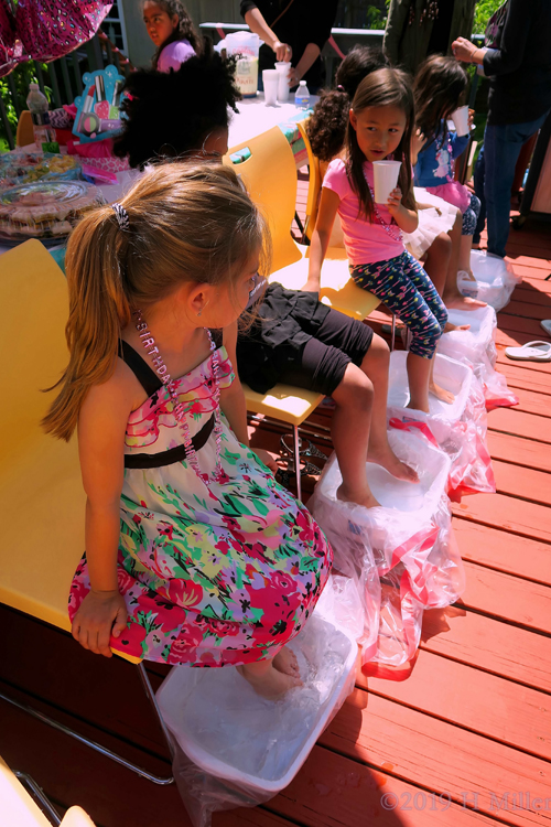 Getting Ready To Enjoy Their Mini Pedis! Getting Ready To Enjoy Their Mini Pedis!