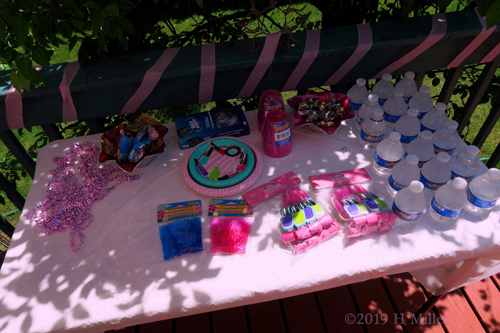 Party Favours And Snacks On Display At The Spa Part Party Favours And Snacks On Display At The Spa Part