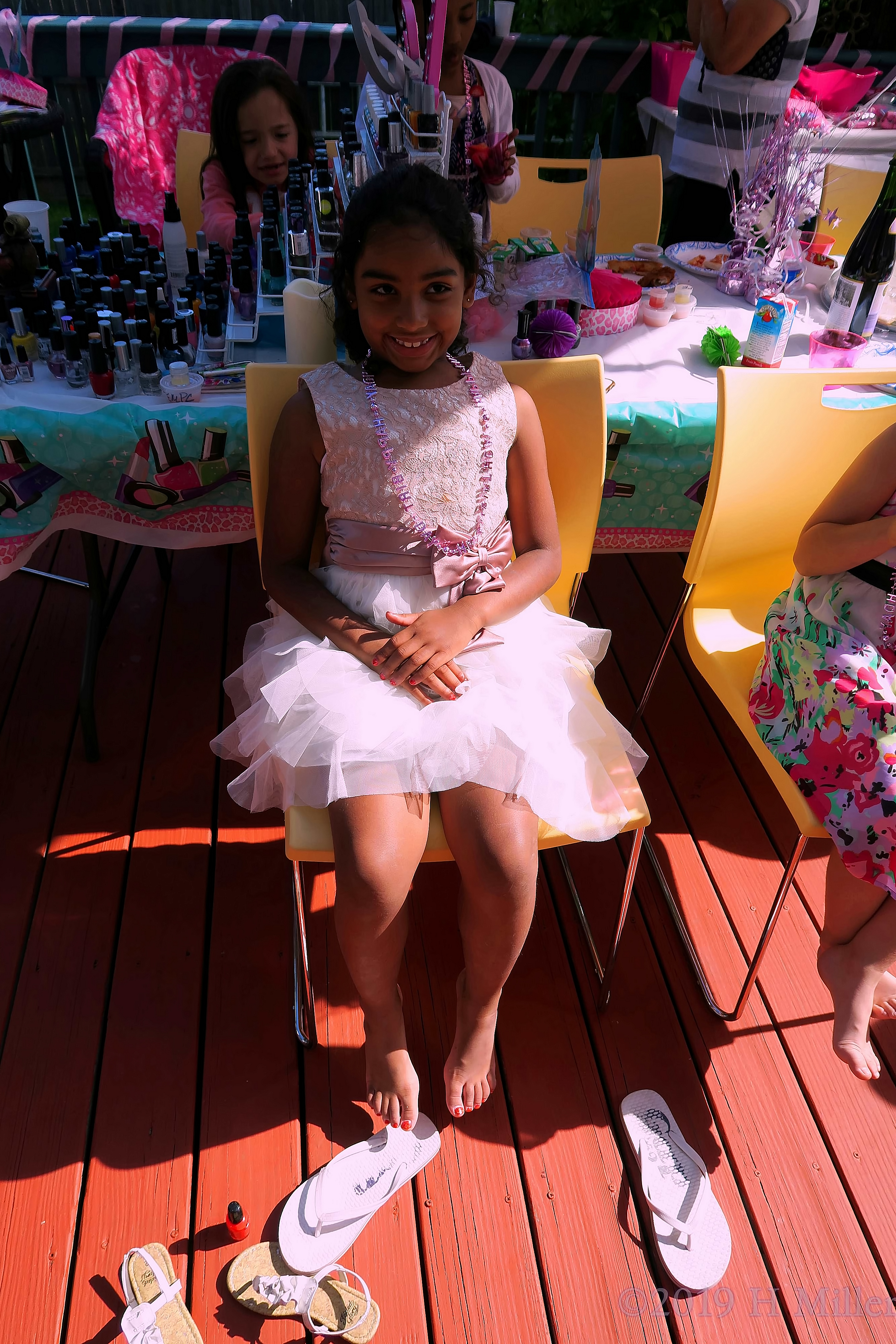 The Birthday Girl Looking Happy With Her Pretty Mini Mani And Mini Pedi The Birthday Girl Looking Happy With Her Pretty Mini Mani And Mini Pedi