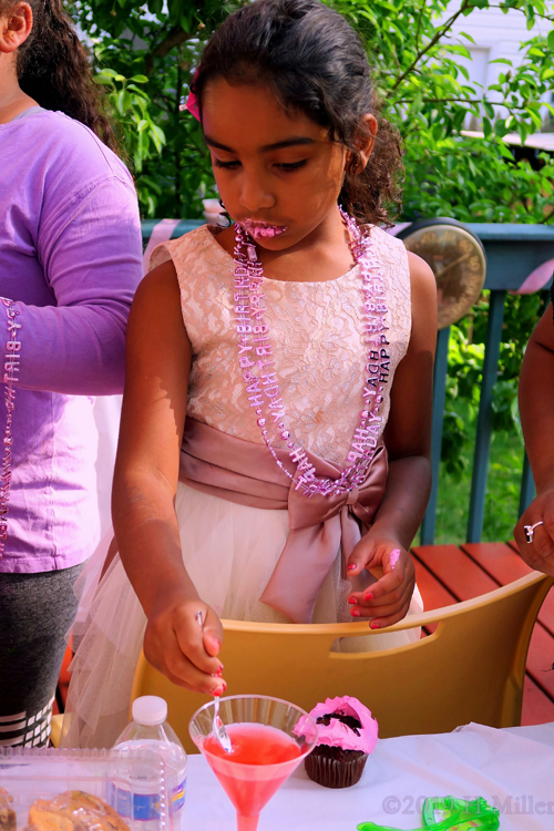 The Birthday Girl Having Fun At Her Birthday Spa Party The Birthday Girl Having Fun At Her Birthday Spa Party