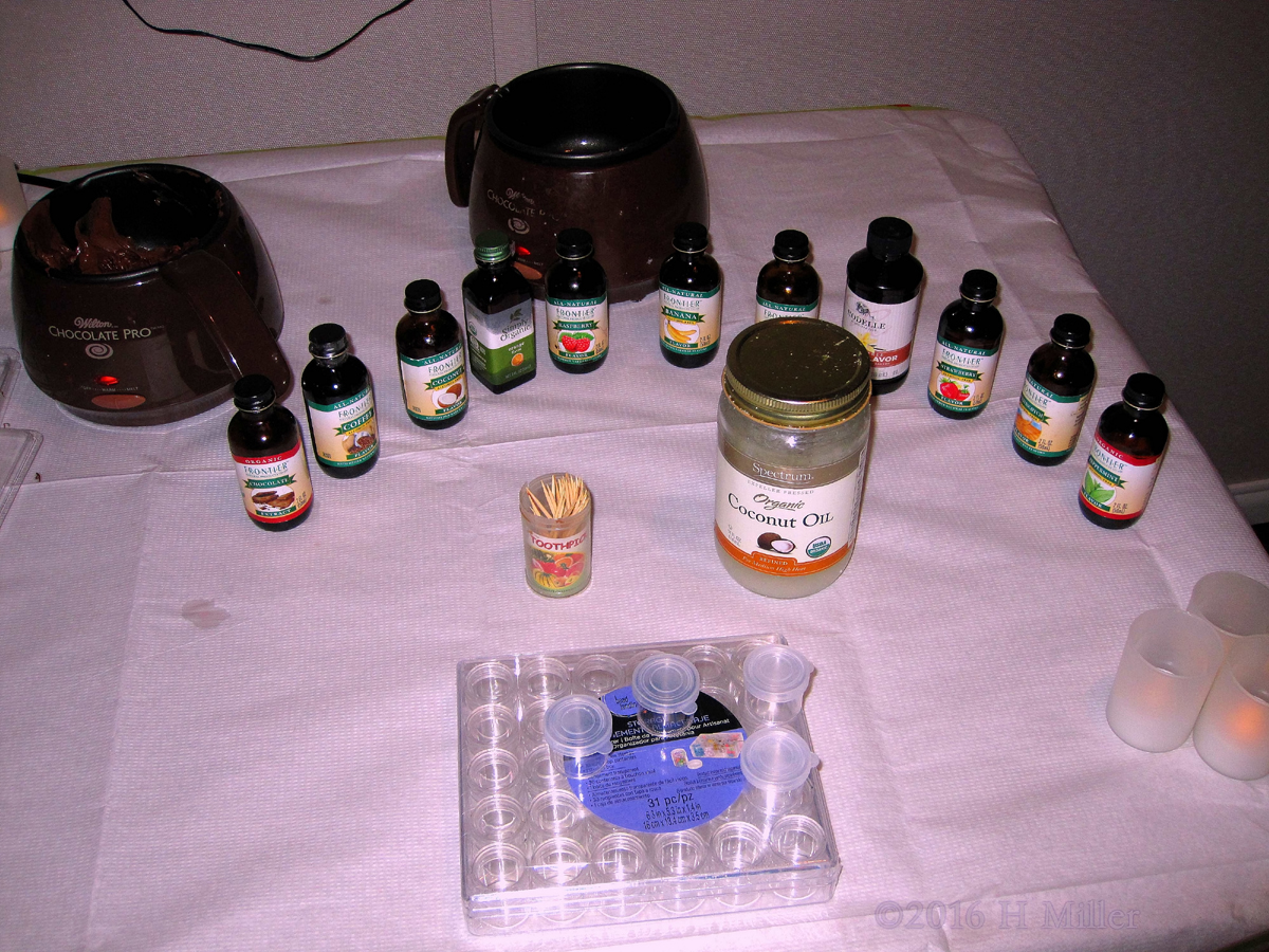 The Craft Table Is Set Up To Make Lip Balm 