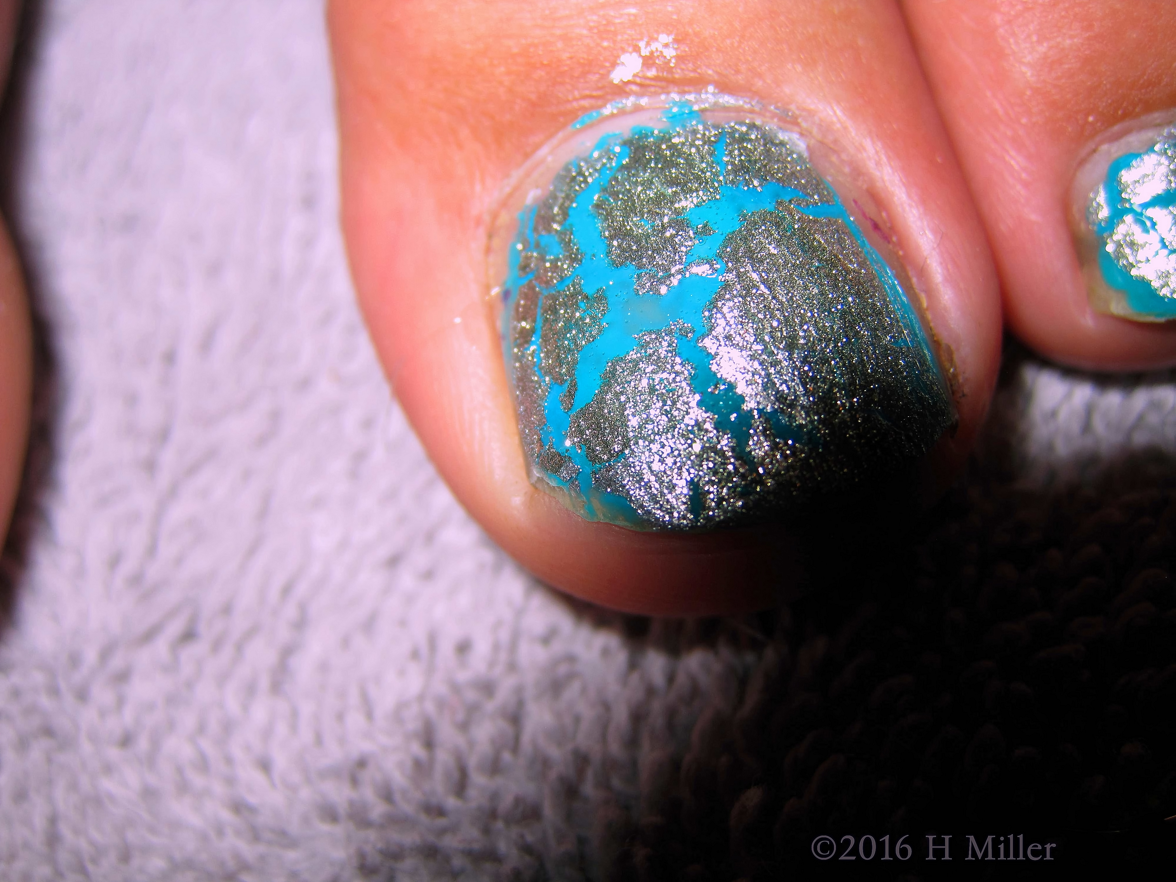 Awesome Silver Crackle Home Kids Spa Pedicure 
