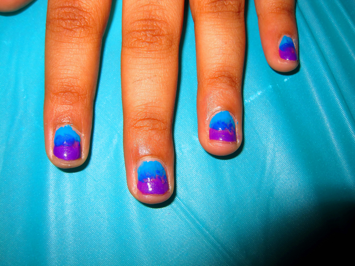 Cool Ombre At Home Kids Manicure! 