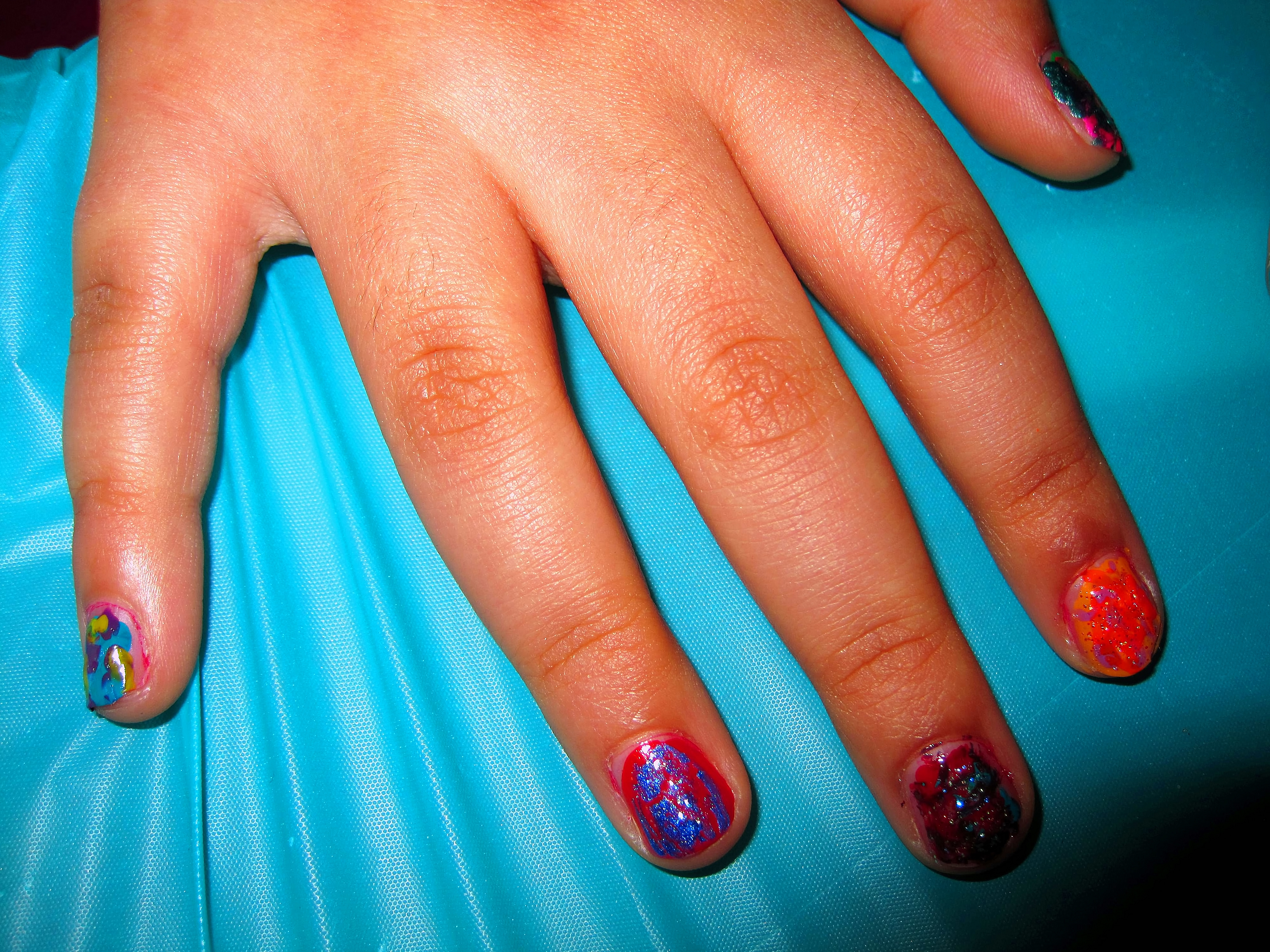 Bright And Colorful Girls Spa Party Manicure Bright And Colorful Girls Spa Party Manicure