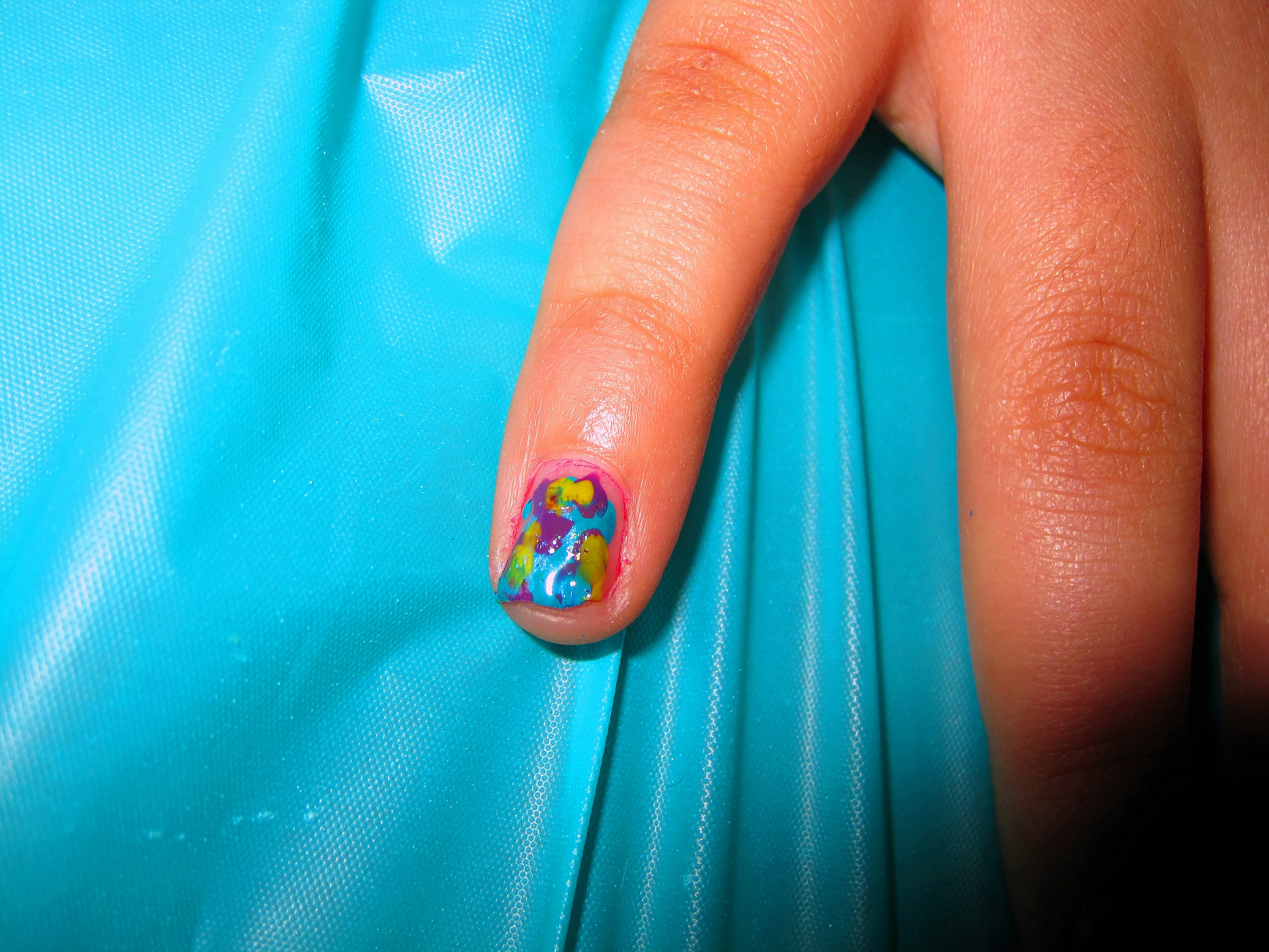 Multicolored Home Mini Manicure Design 