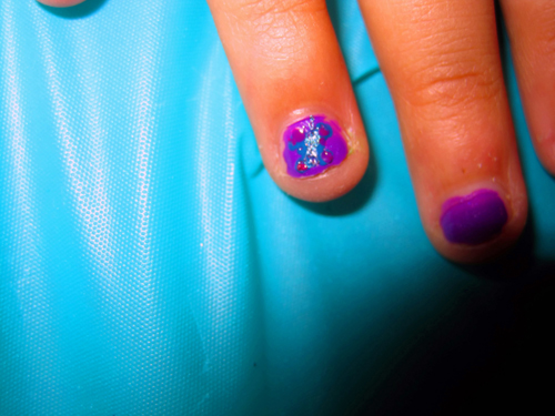 A Beautiful Butterfly On Her Nail! A Beautiful Butterfly On Her Nail!