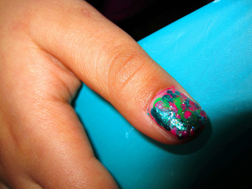 Creative Accent Marbled Nail Design Kids Manicure Creative Accent Marbled Nail Design Kids Manicure