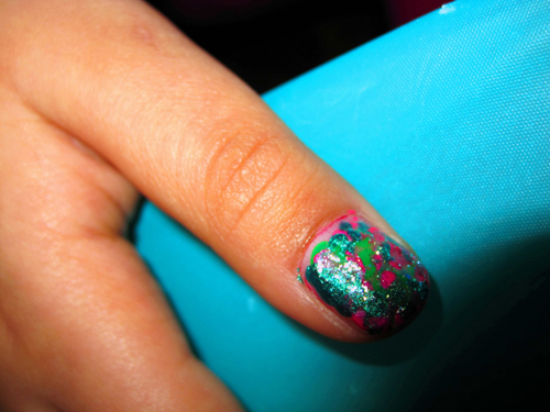 Green, Pink, And Blue Home Girls Spa Party Manicure